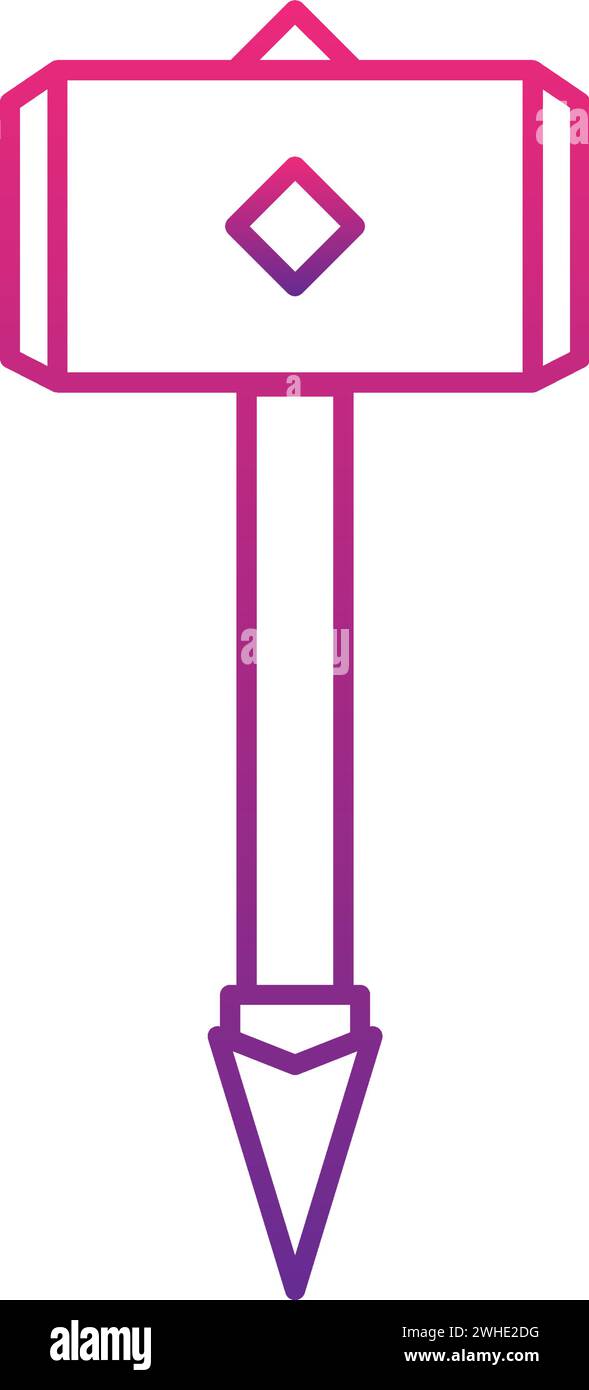 Isolated hammer weapon medieval icon Vector Stock Vector Image & Art
