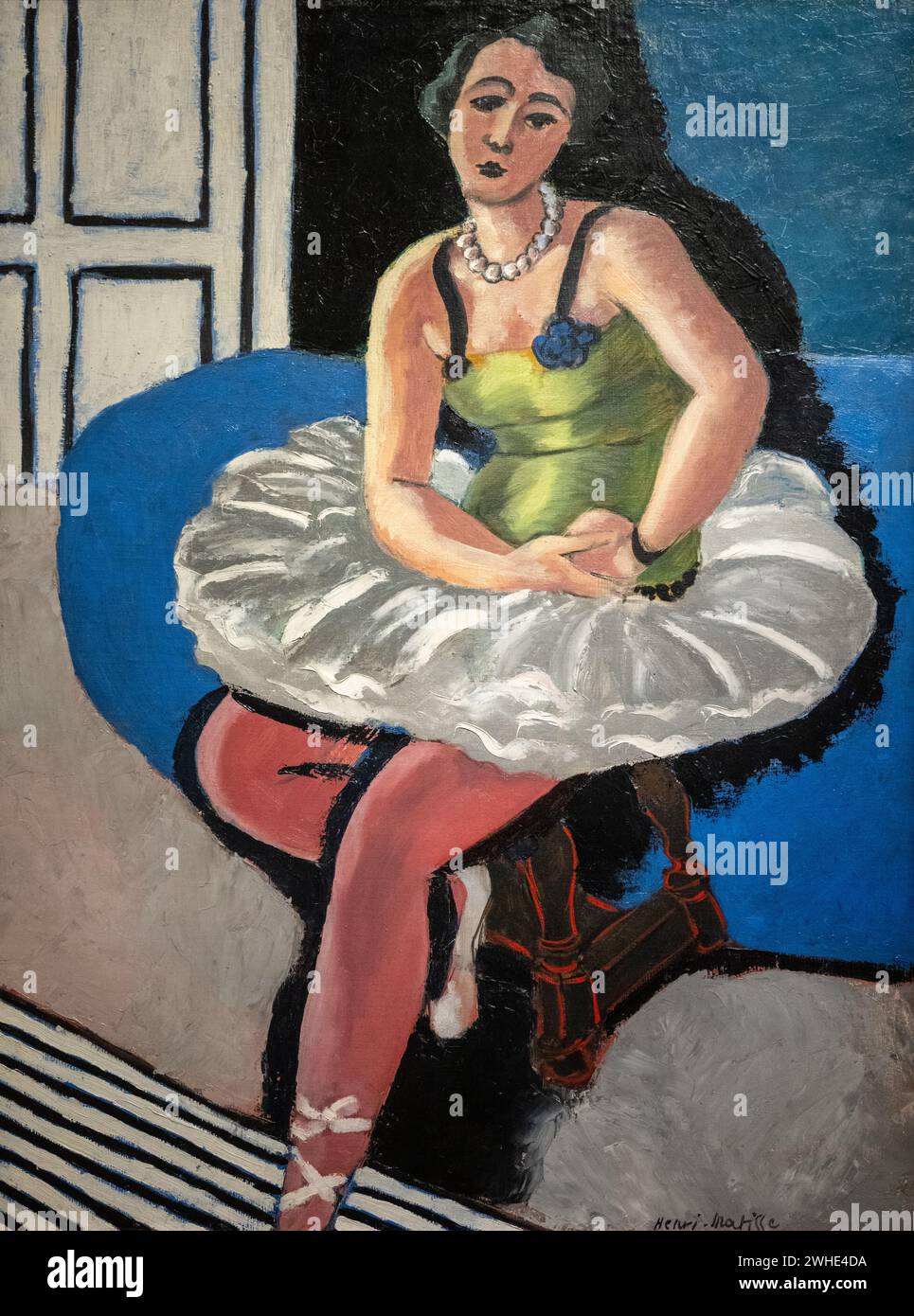 Henri Matisse 1927 oil on canvas 'Ballet Dancer Seated on a Stool' at the Baltimore Museum of Art Stock Photo