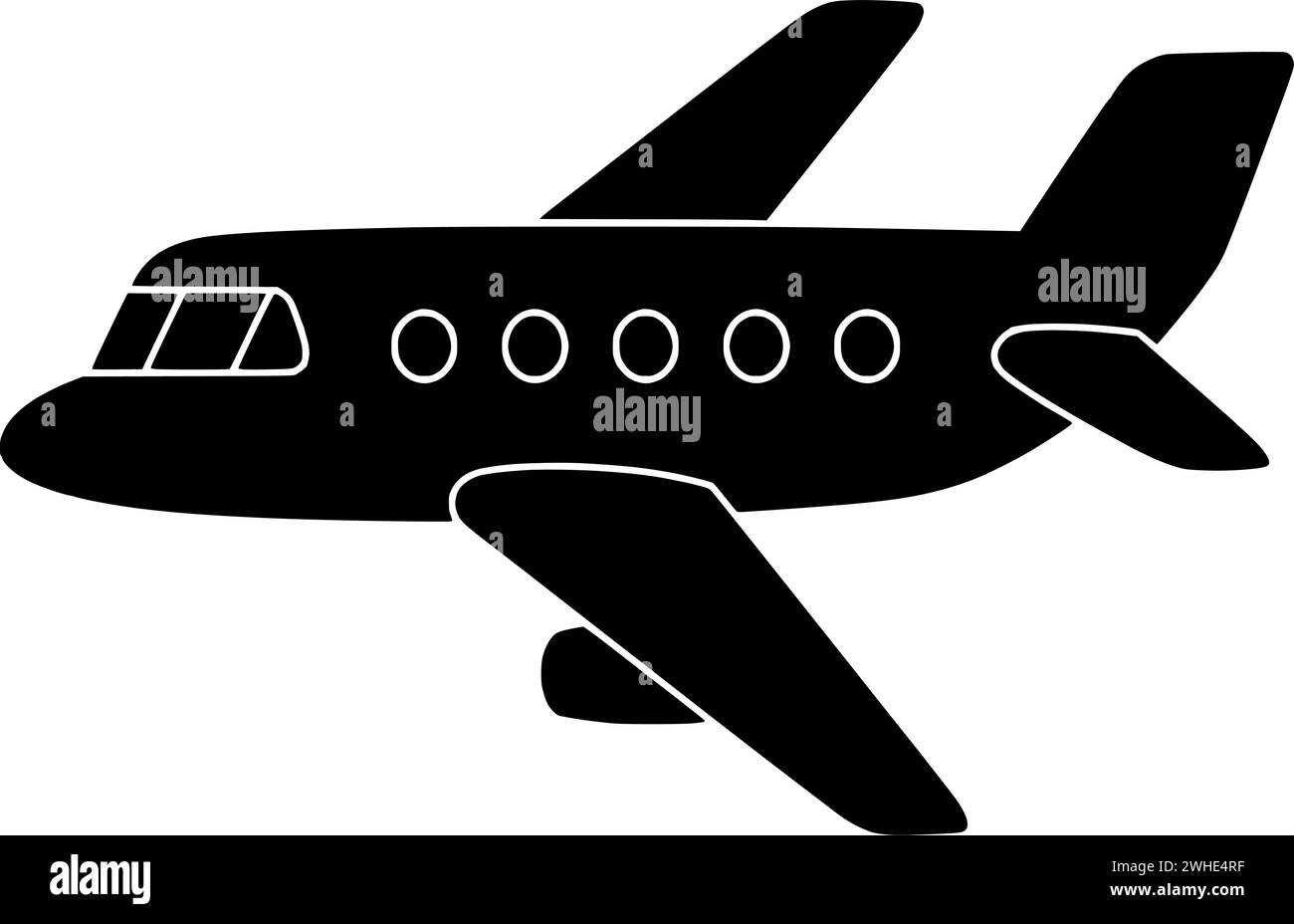 airplane illustration fly silhouette travel logo tourism icon plane outline sky aviation transport air aircraft flight business transportation jet shape trip airliner passenger Stock Vector