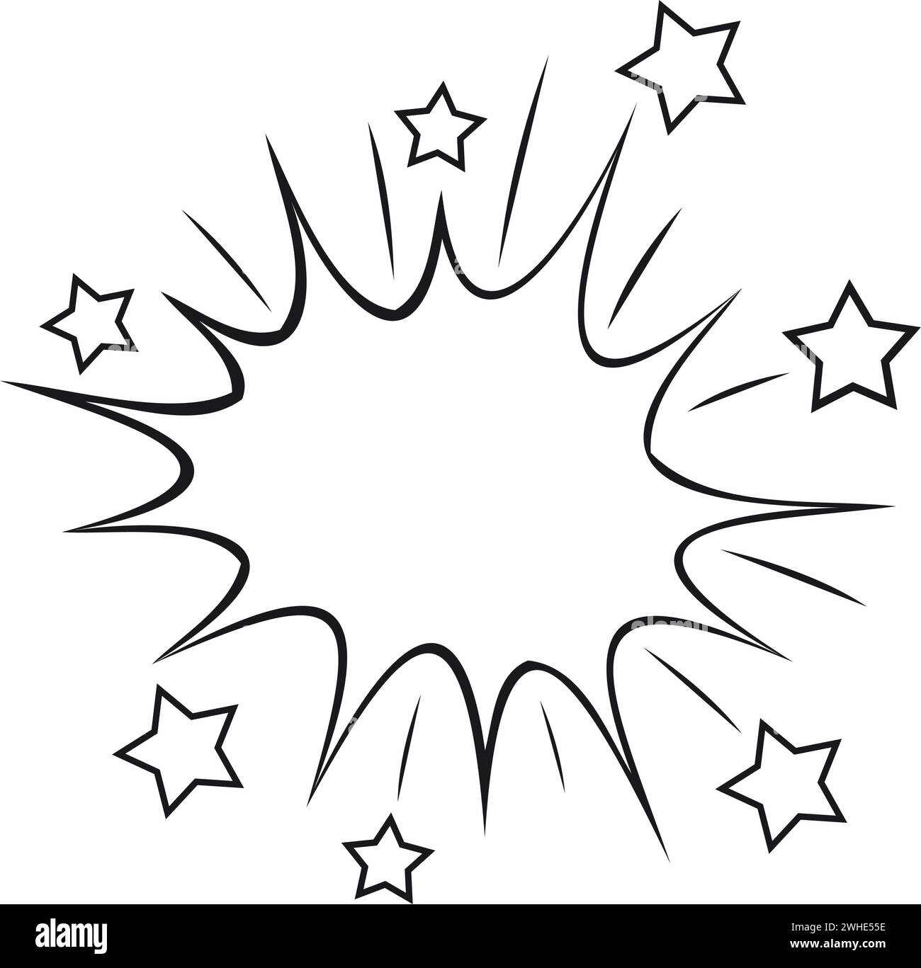 Isolated empty comic speech bubble Vector Stock Vector Image & Art - Alamy