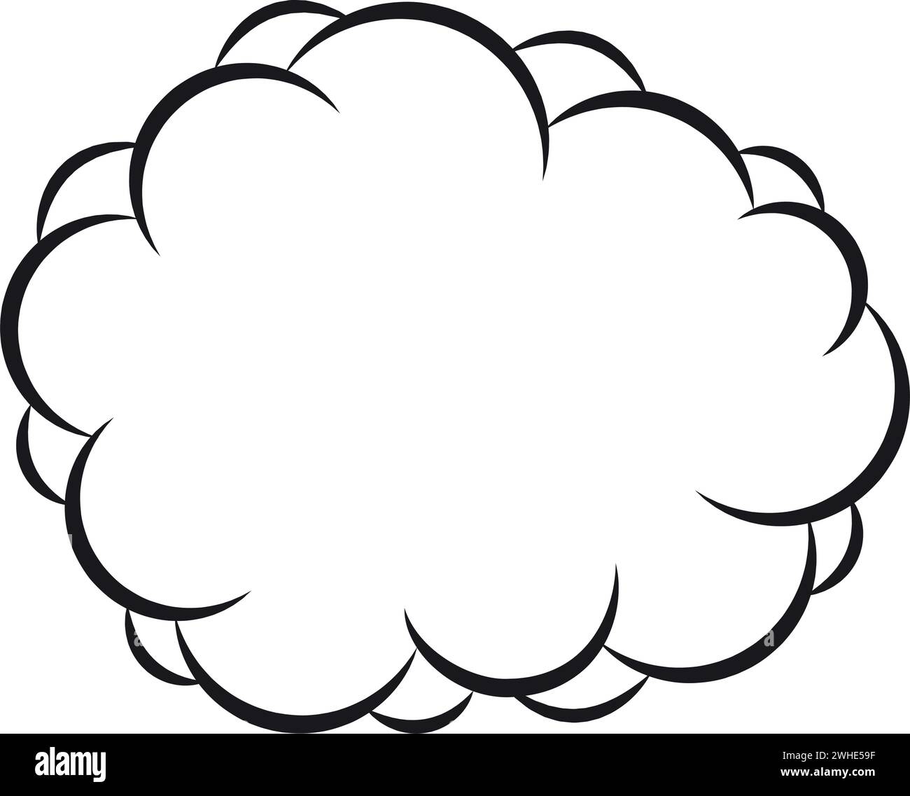 Isolated empty comic speech bubble Vector Stock Vector Image & Art - Alamy