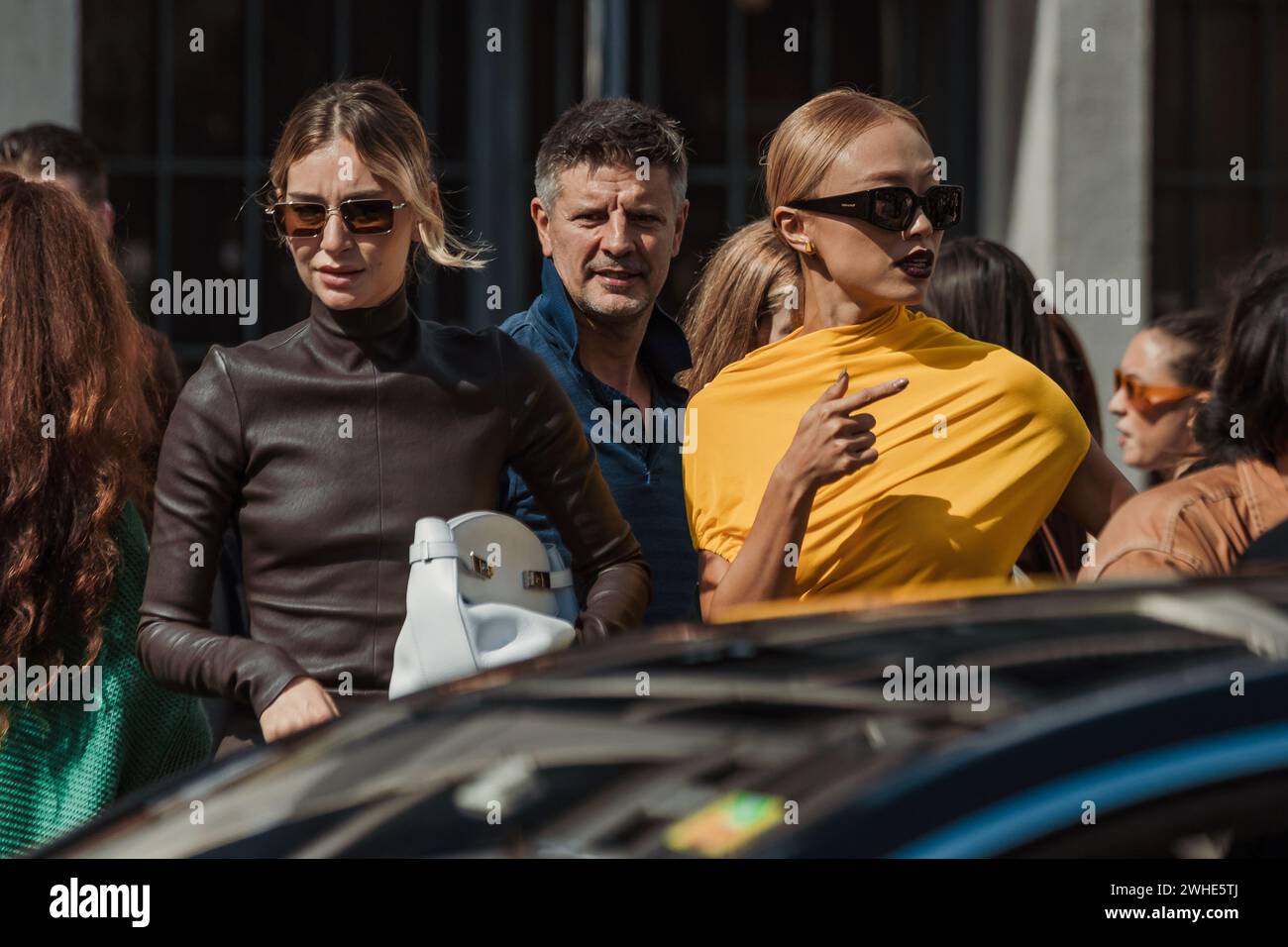 BURBERRY UNIQUE SUNGLASSES AT MILAN FASHION WEEK IN MILAN ON VICTORIA STELLA Milan Fashion Week Street Style main image 4