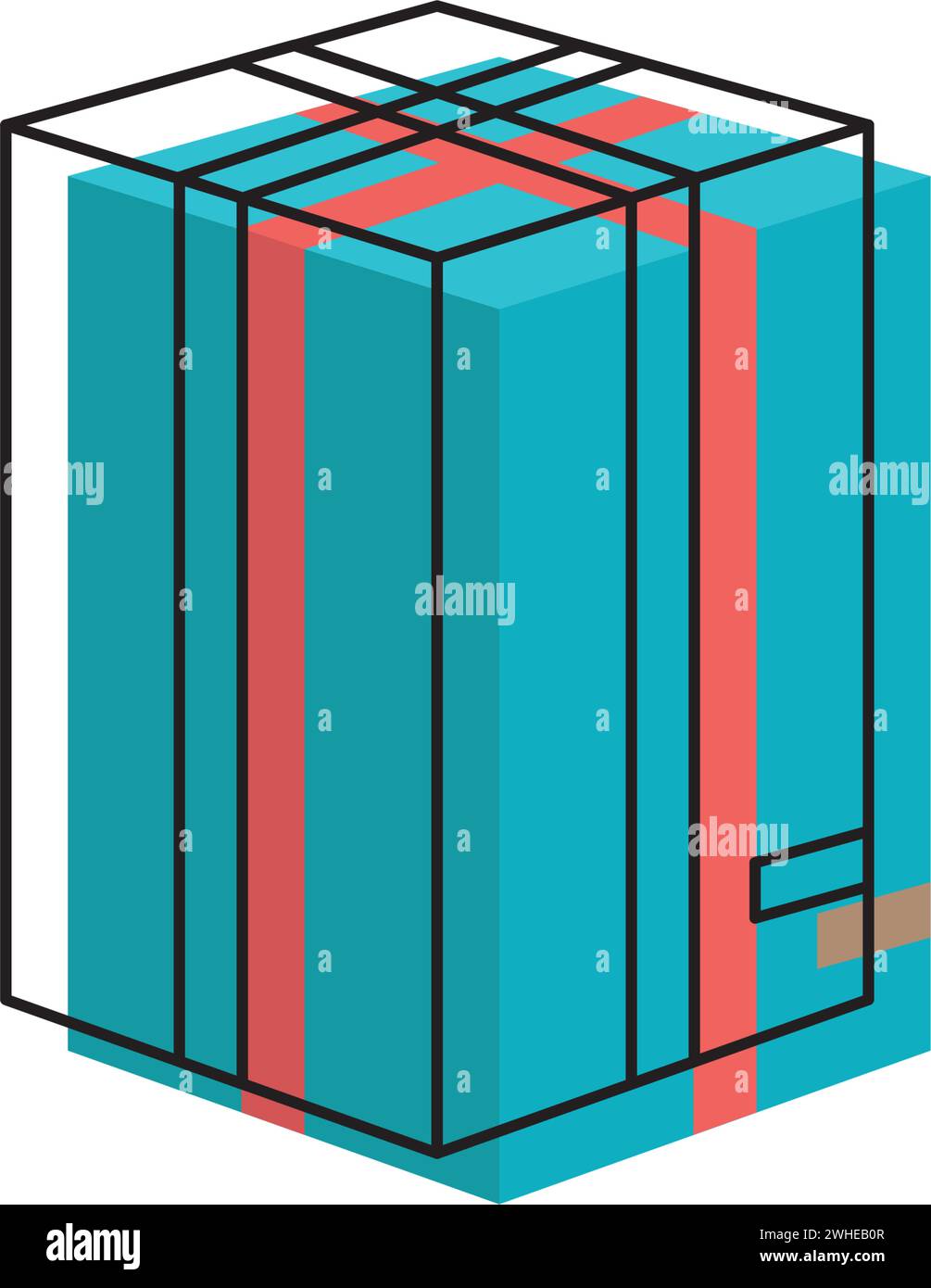 Isolated colored shopping delivery box icon Vector Stock Vector Image ...