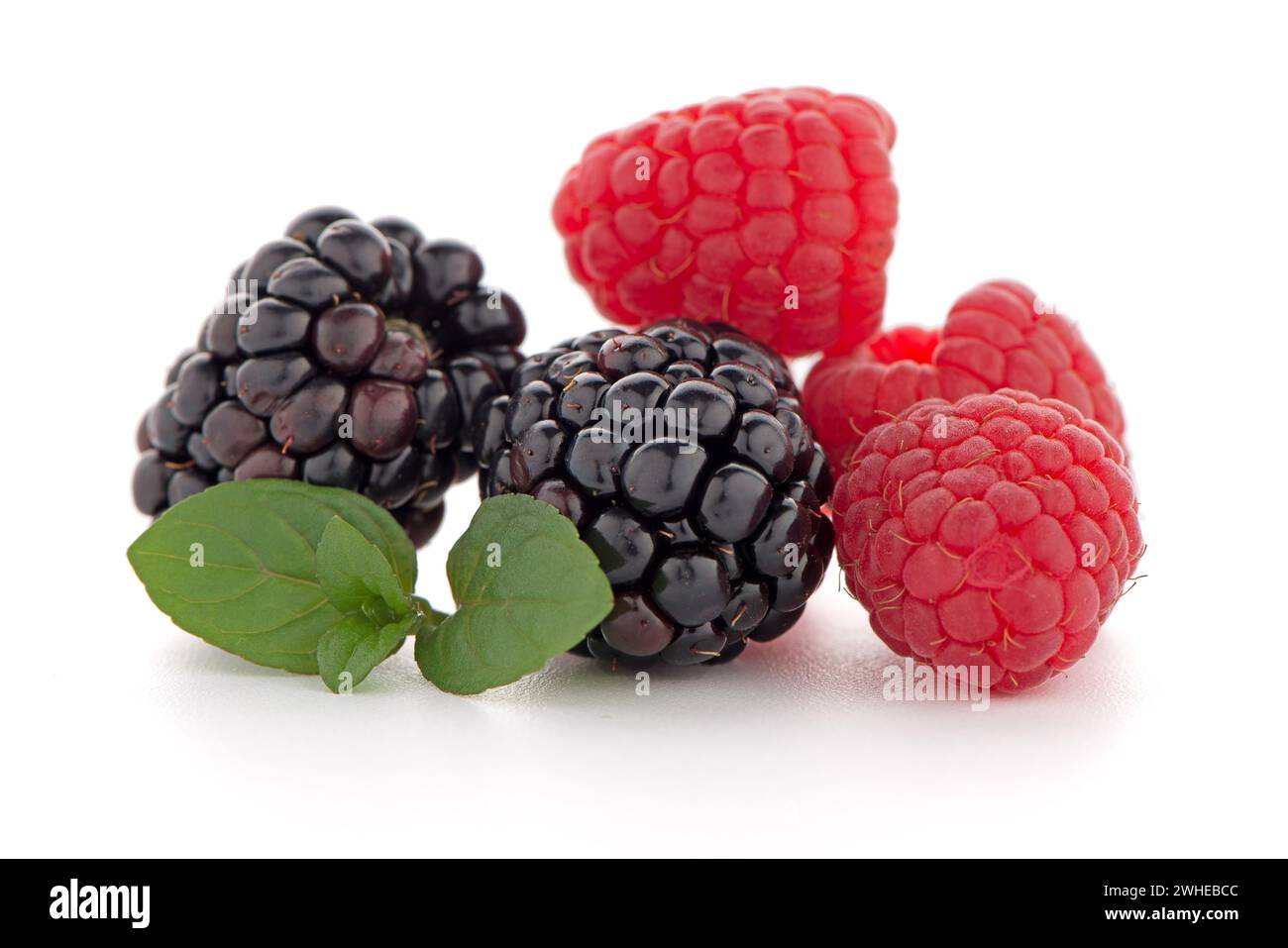 Raspberry with blackberry Stock Photo - Alamy