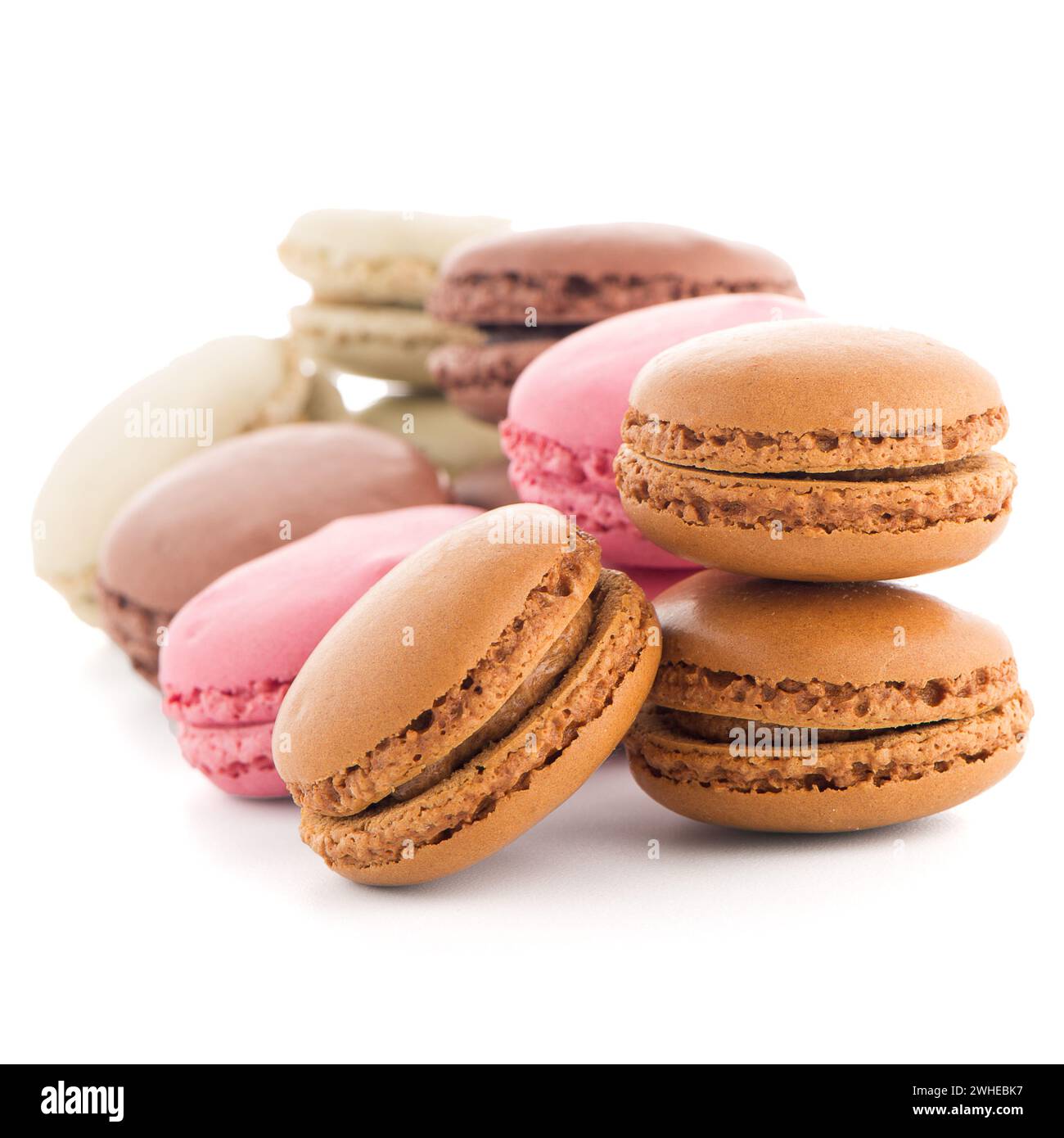 Colorful French Macarons Stock Photo