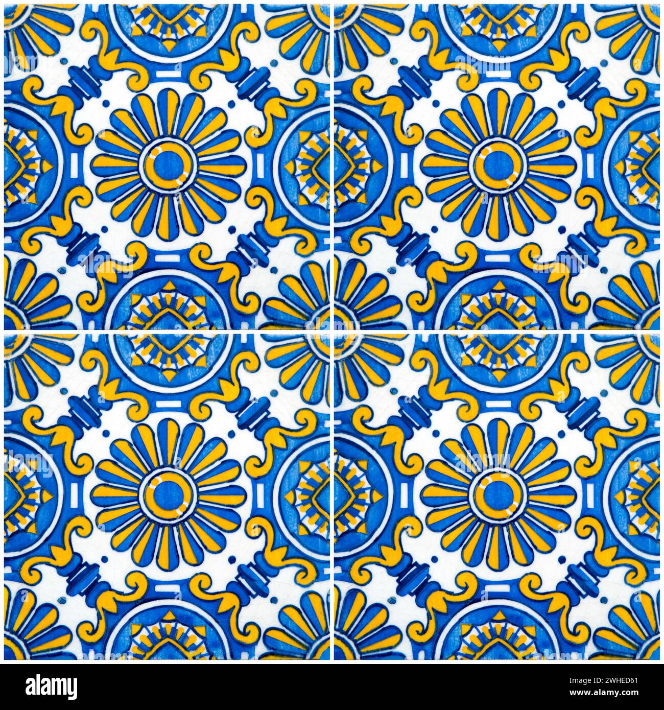 Traditional Portuguese glazed tiles Stock Photo Alamy