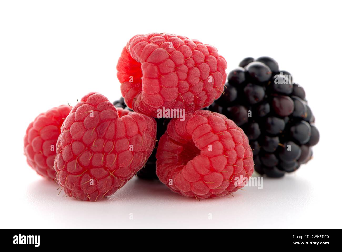Raspberry with blackberry Stock Photo - Alamy