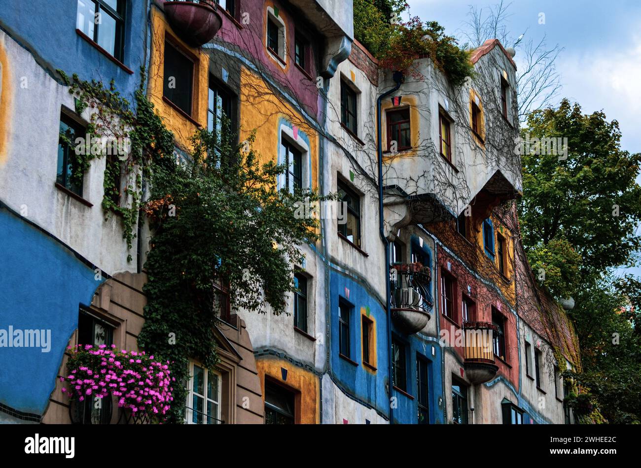 Hundertwasserhaus in Vienna, Austria. Stock Photo