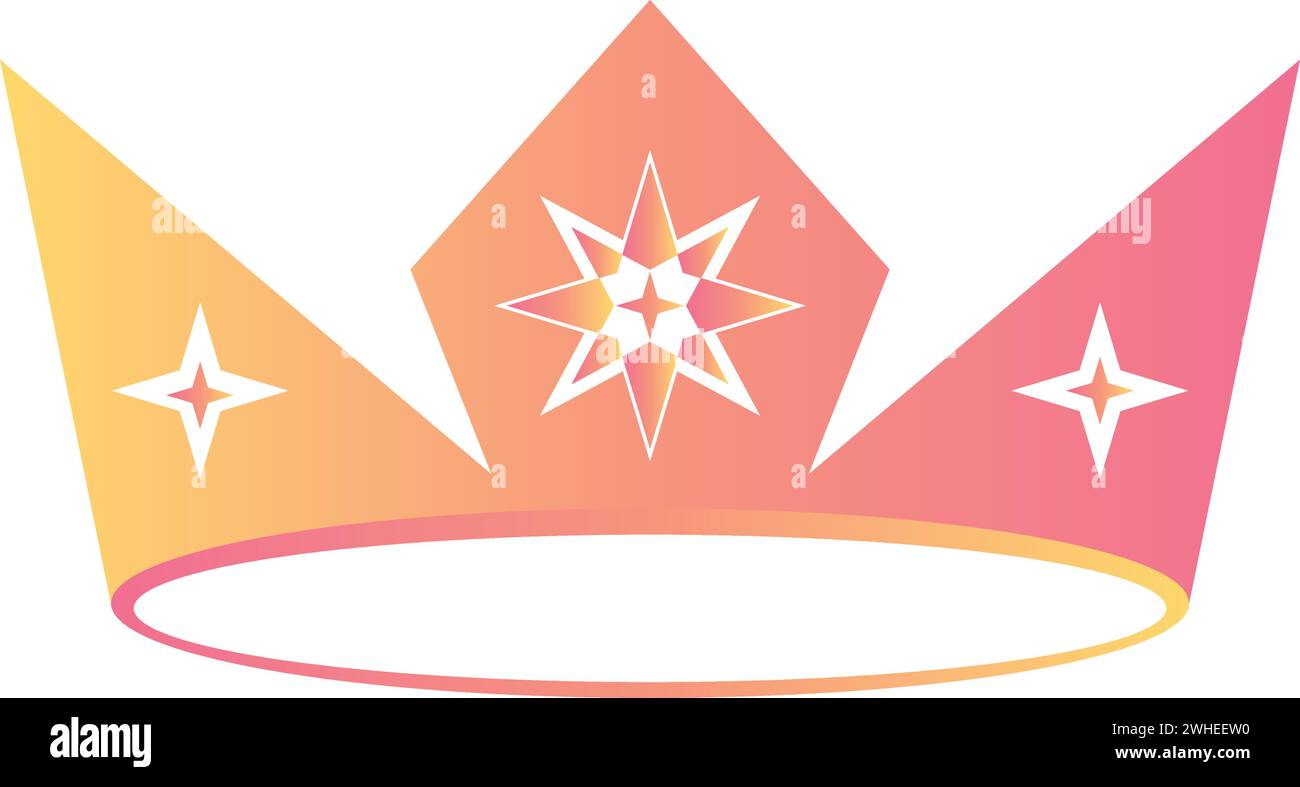 Isolated colored king or queen golden crown icon Vector Stock Vector ...
