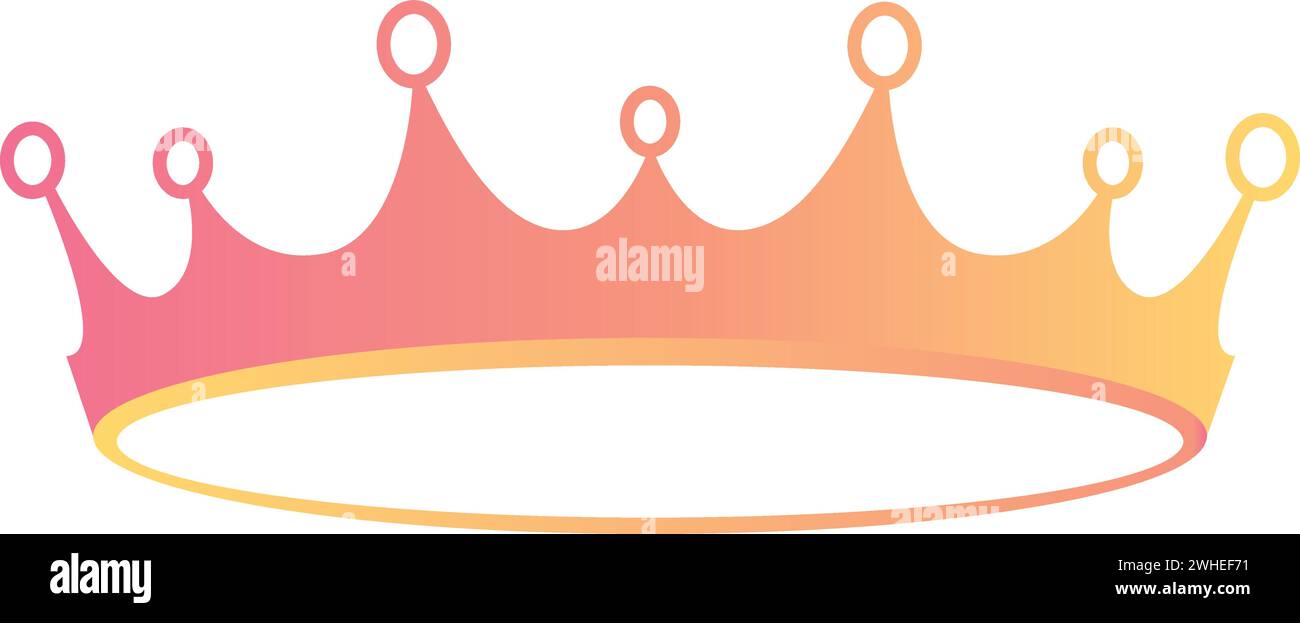 Isolated colored king or queen golden crown icon Vector Stock Vector ...