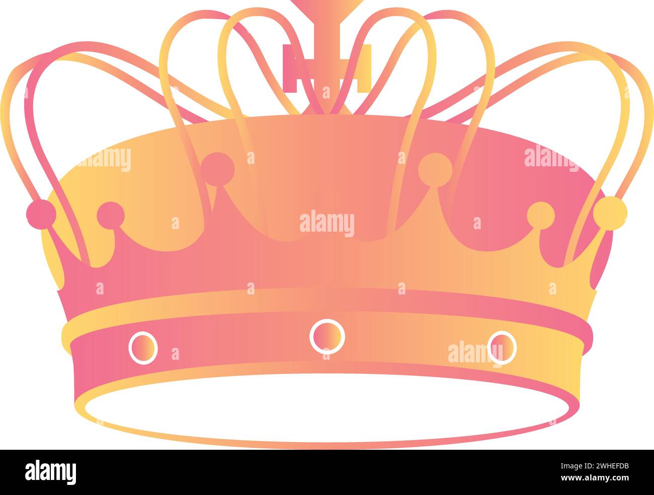 Isolated colored king or queen golden crown icon Vector Stock Vector ...