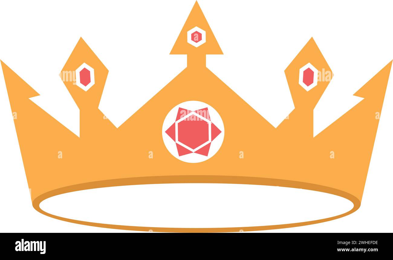 Isolated colored king or queen golden crown icon Vector Stock Vector ...