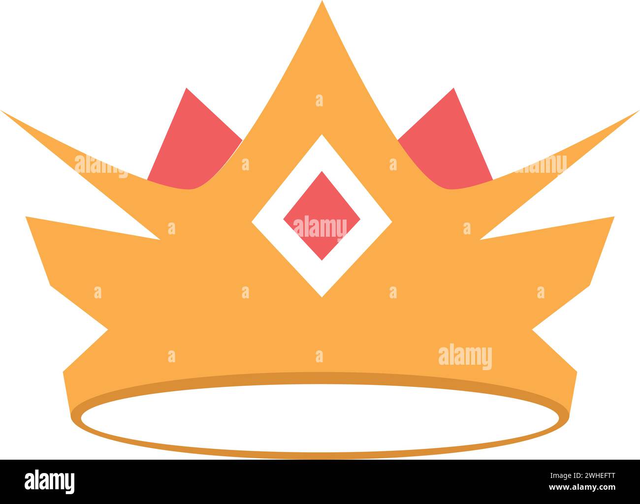 Isolated colored king or queen golden crown icon Vector Stock Vector ...