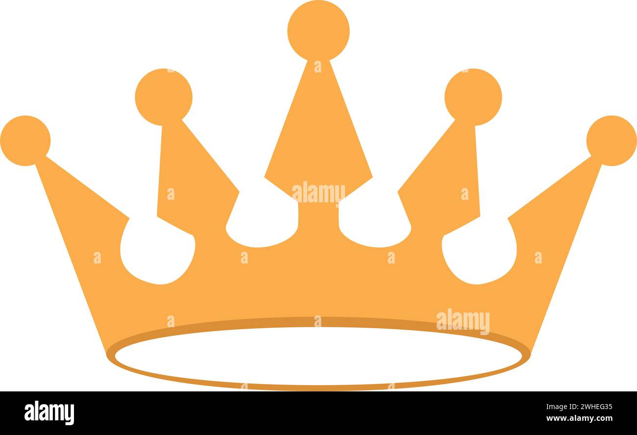Isolated colored king or queen golden crown icon Vector Stock Vector ...