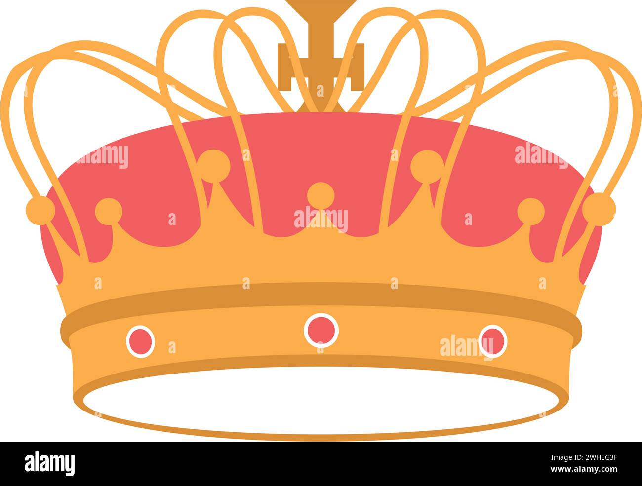 Isolated colored king or queen golden crown icon Vector Stock Vector ...