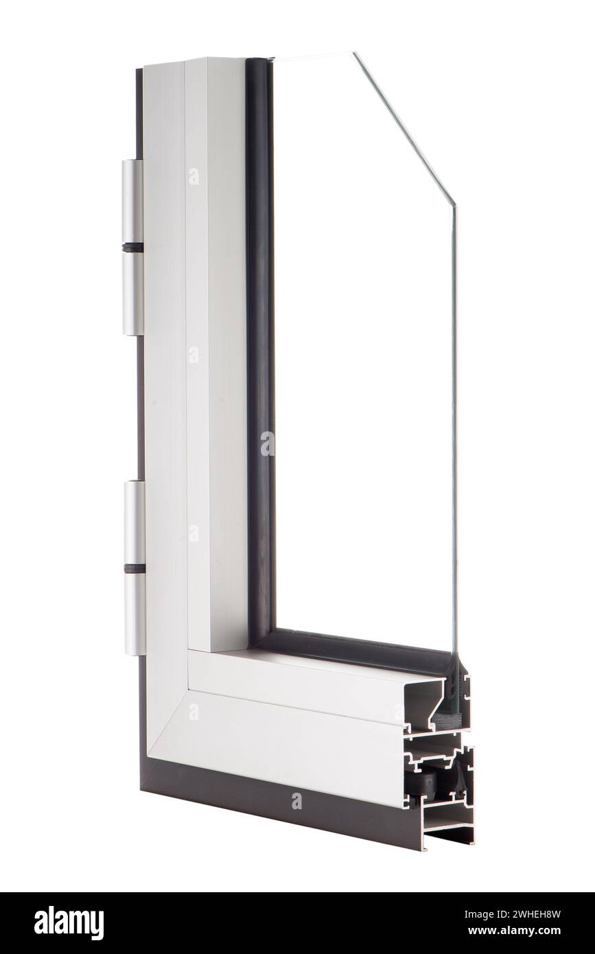 Aluminium window sample Stock Photo - Alamy
