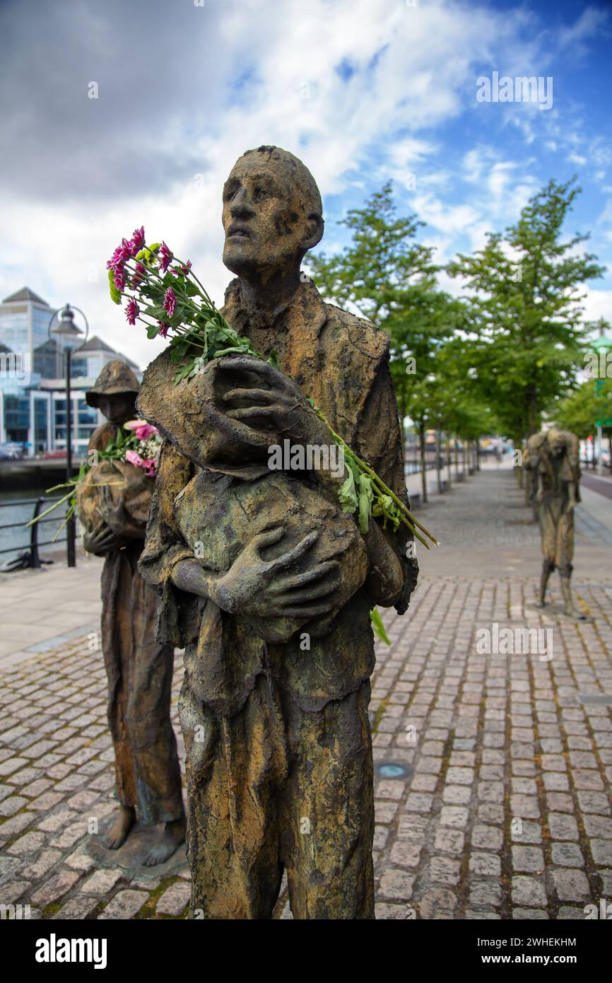 '11.07.2019, Ireland, County Dublin, Dublin - Famine Memorial for the 1 million victims of the Great Famine (1845-1849), caused by potato blight. 00A1 Stock Photo