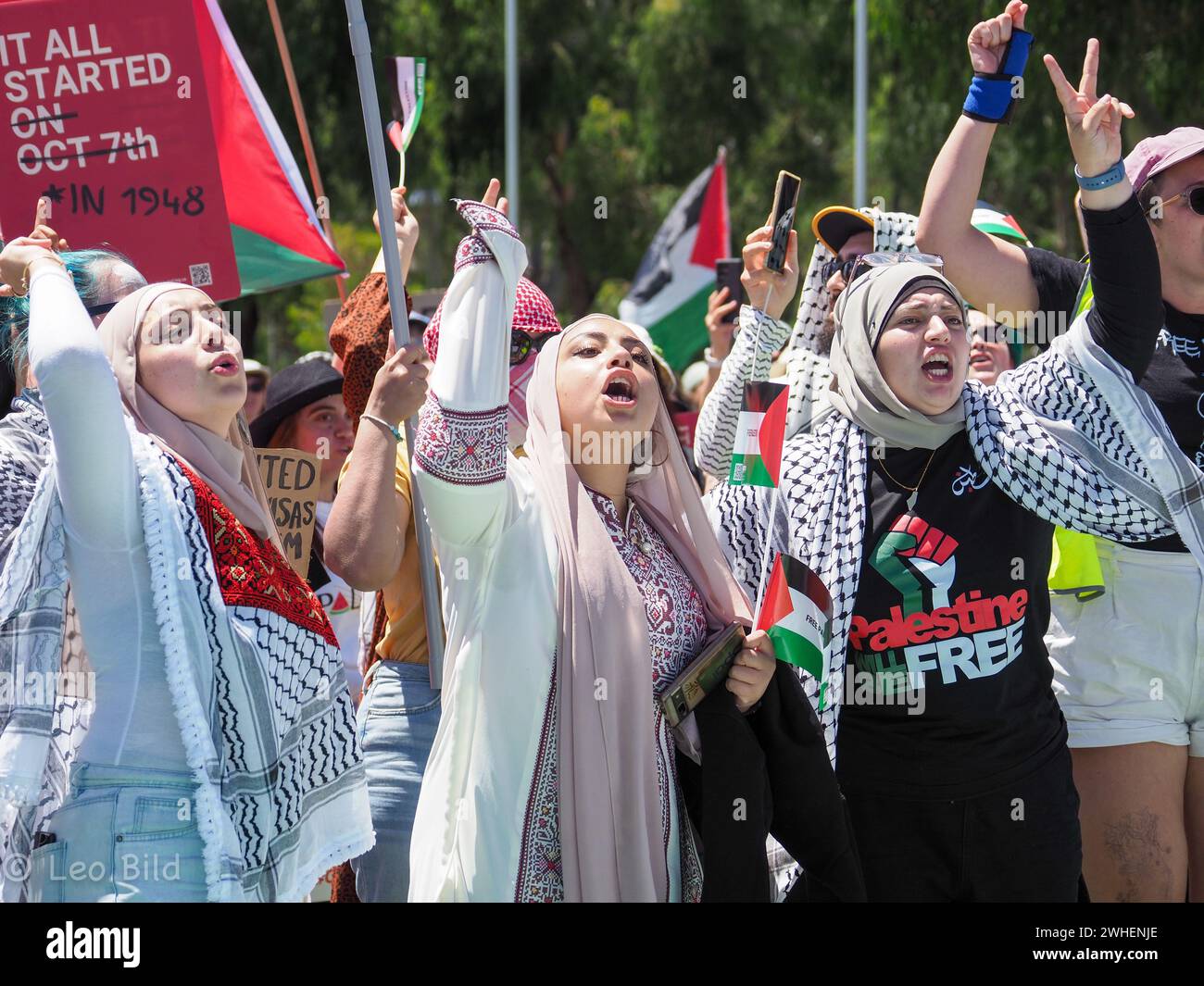 Australia, Canberra, Parliament House, 6 February 2024. Pro-Palestine ...