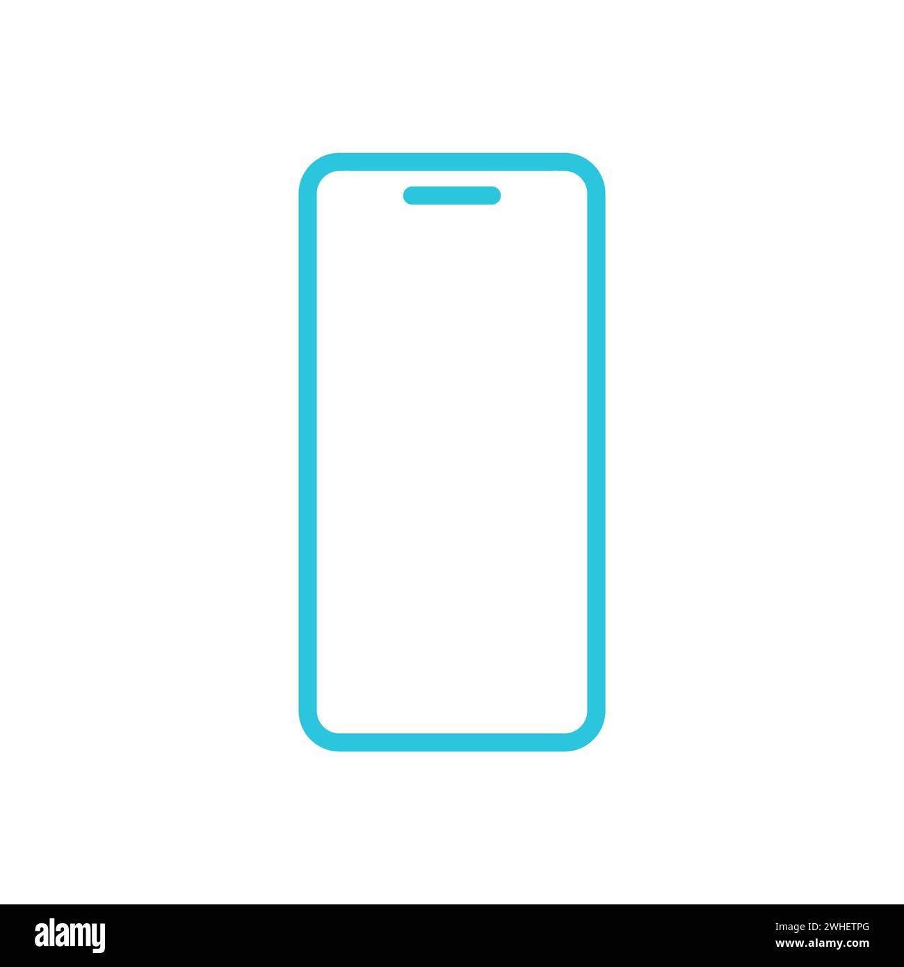 Mobile, cellular smartphone icon. From blue icon set. Stock Vector