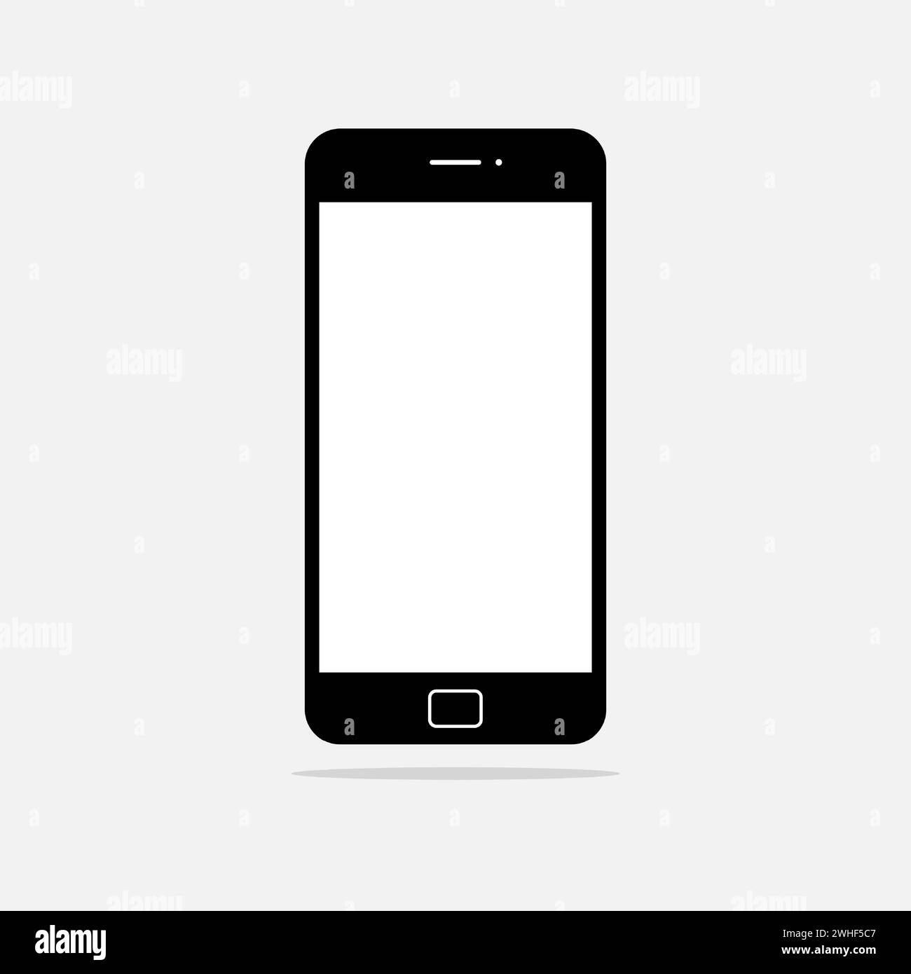 Mobile phone icon isolated on white background vector illustration ...