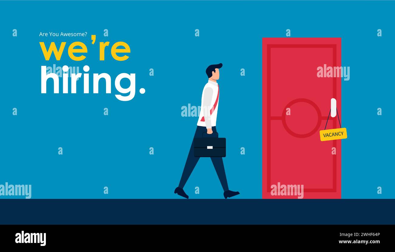 We are hiring design. Business recruiting concept vector illustration ...