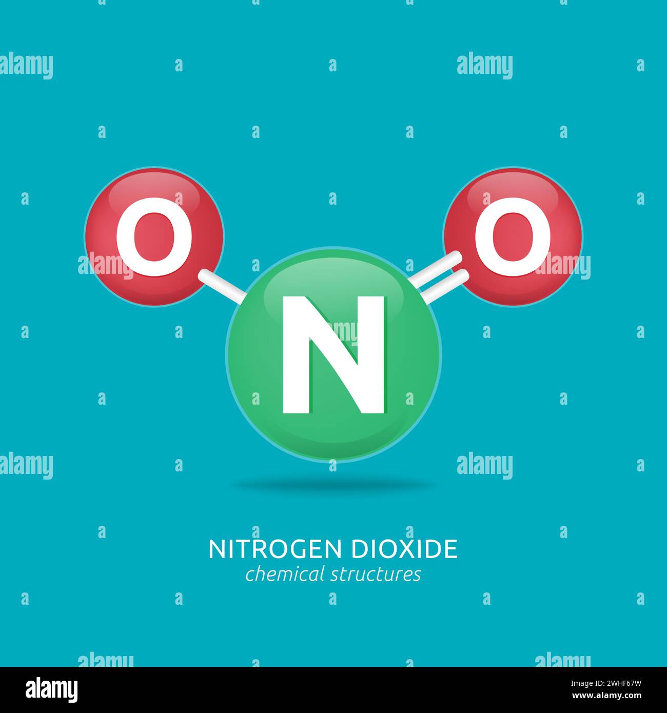 Nitrogen dioxide formula, chemical structures vector illustration Stock ...