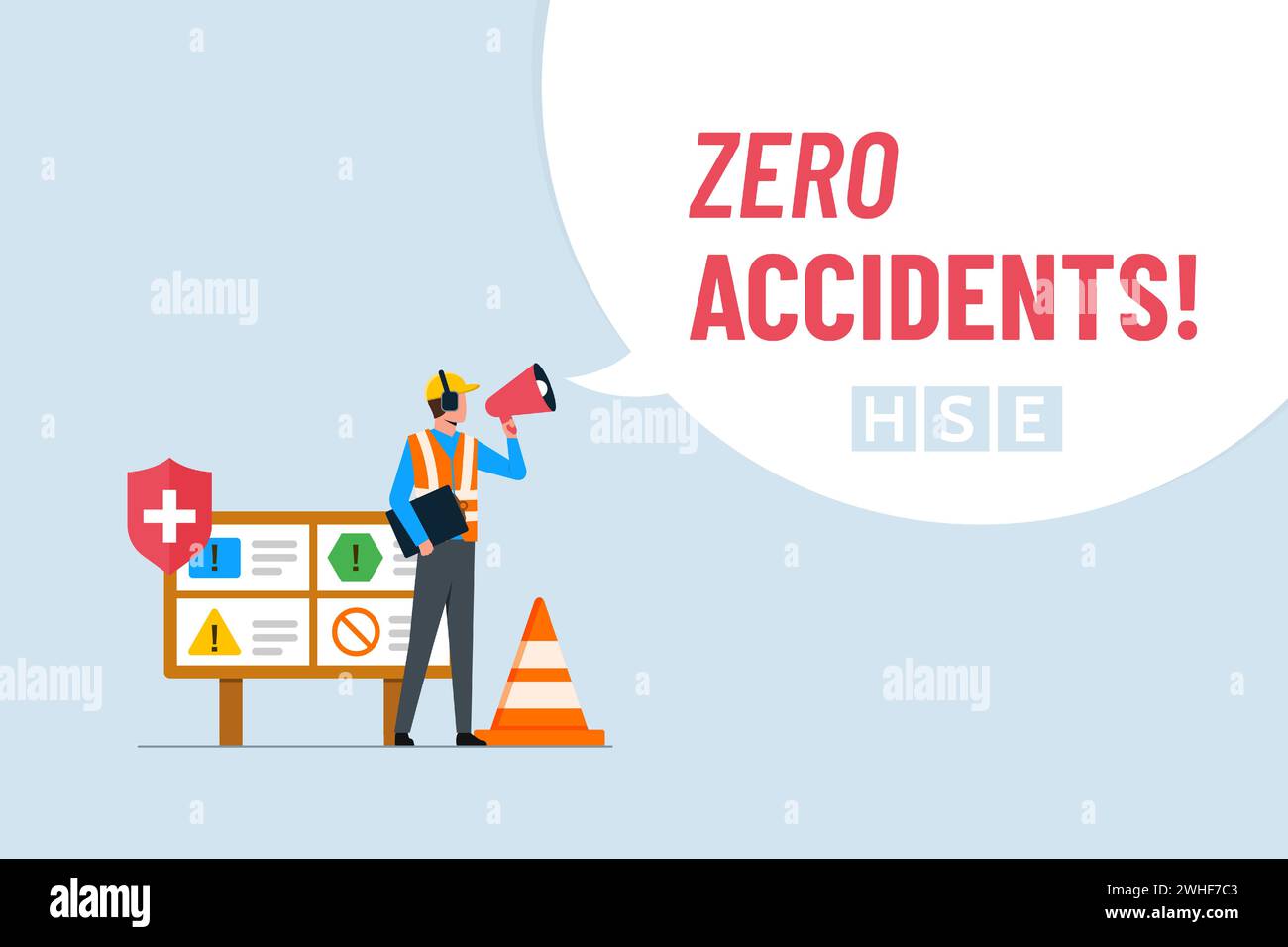 Health, safety and environment concept. Important strategy for