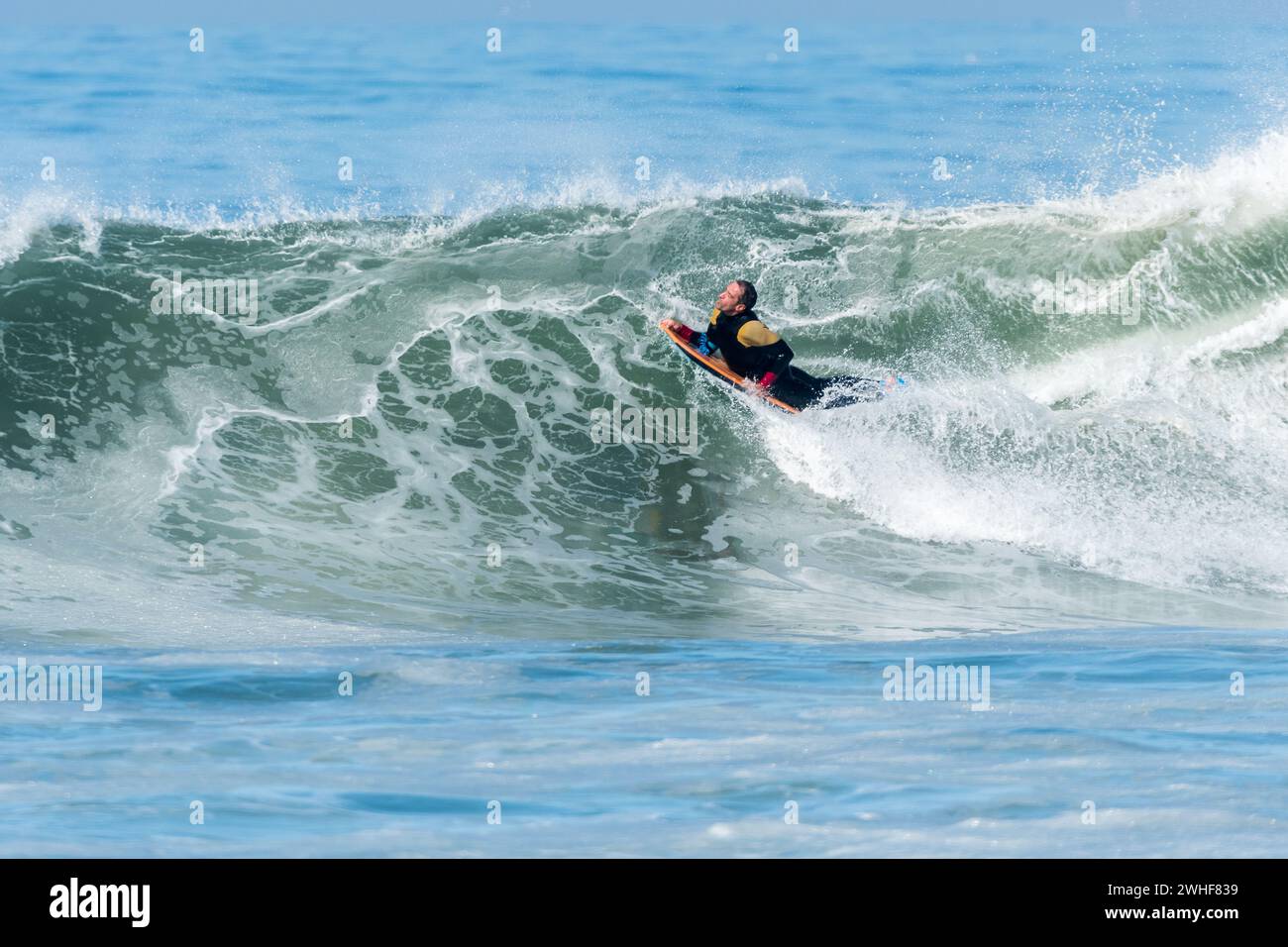 Bodyboarder in action Stock Photo - Alamy