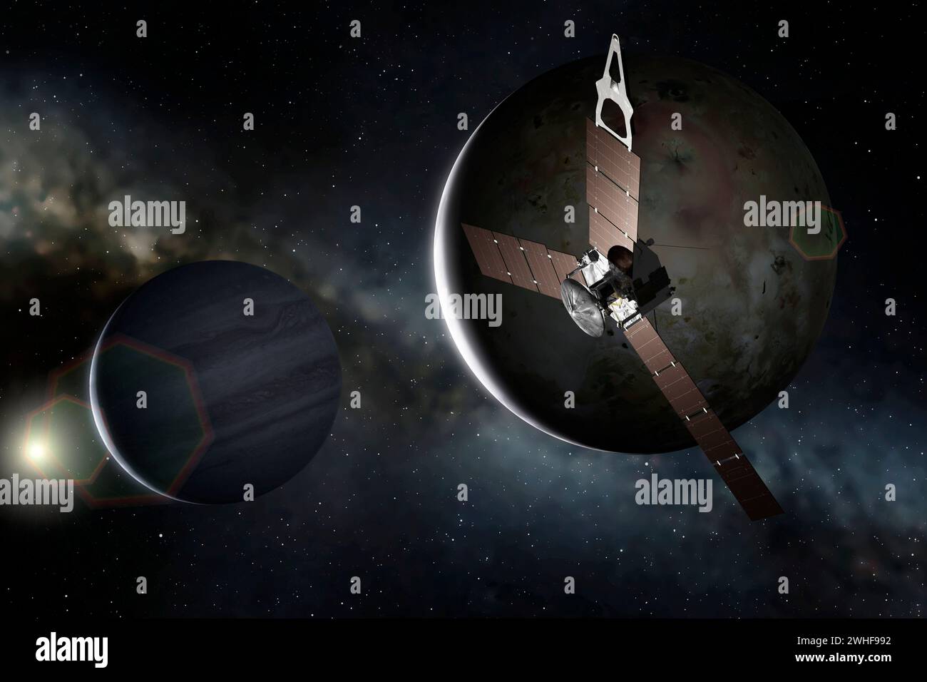 Artwork of Juno at Io Stock Photo