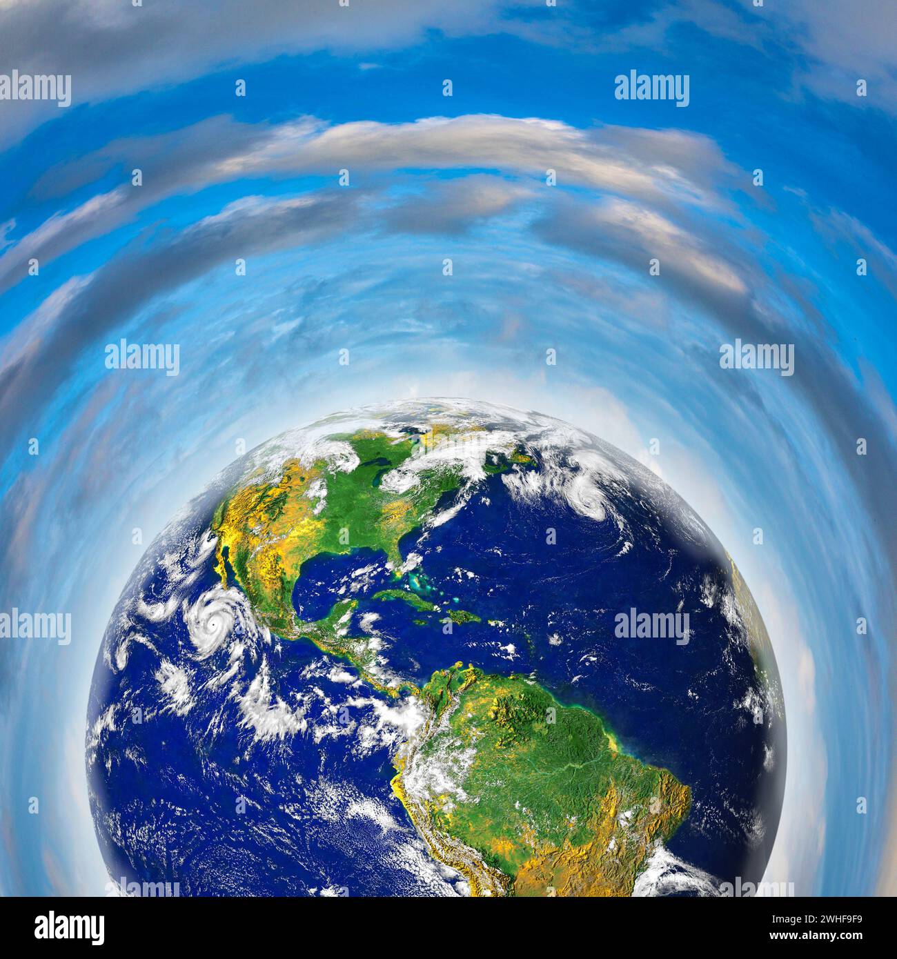 Earth's atmosphere, illustration Stock Photo