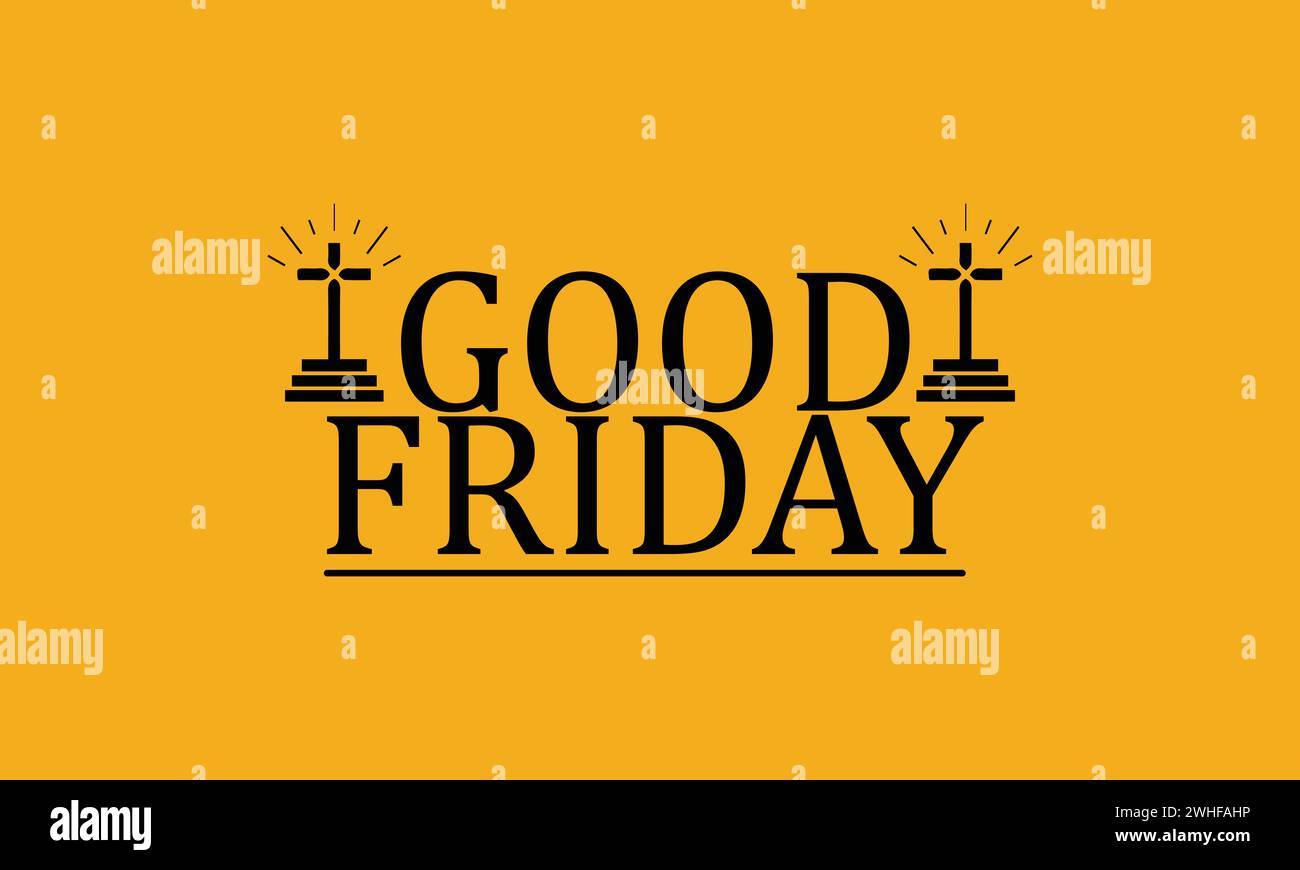 Good Friday Stylish Text illustration design Stock Vector