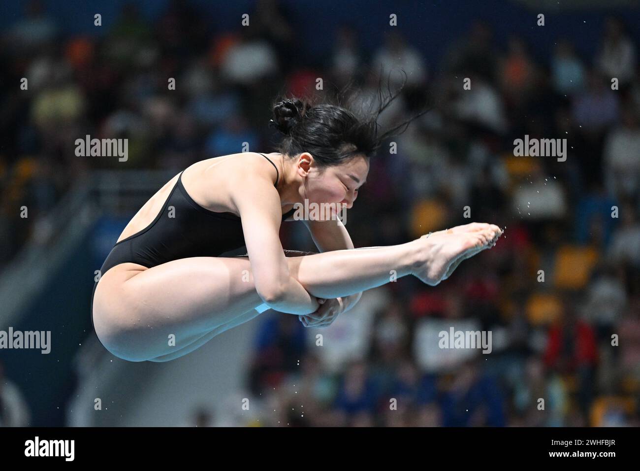 Doha. 9th Feb, 2024. Kim Suji of South Korea competes during the women ...