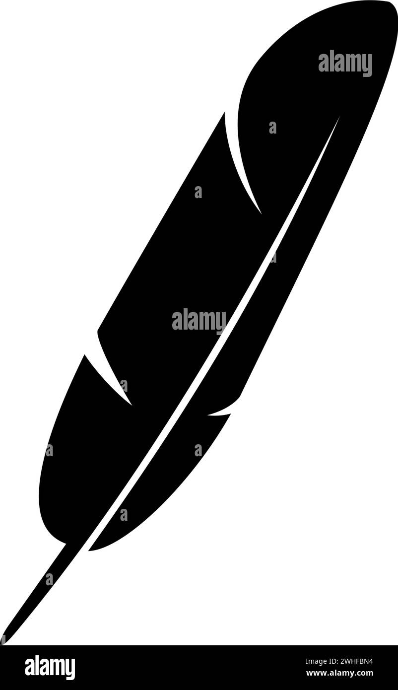 black feather icon Stock Vector Image & Art - Alamy