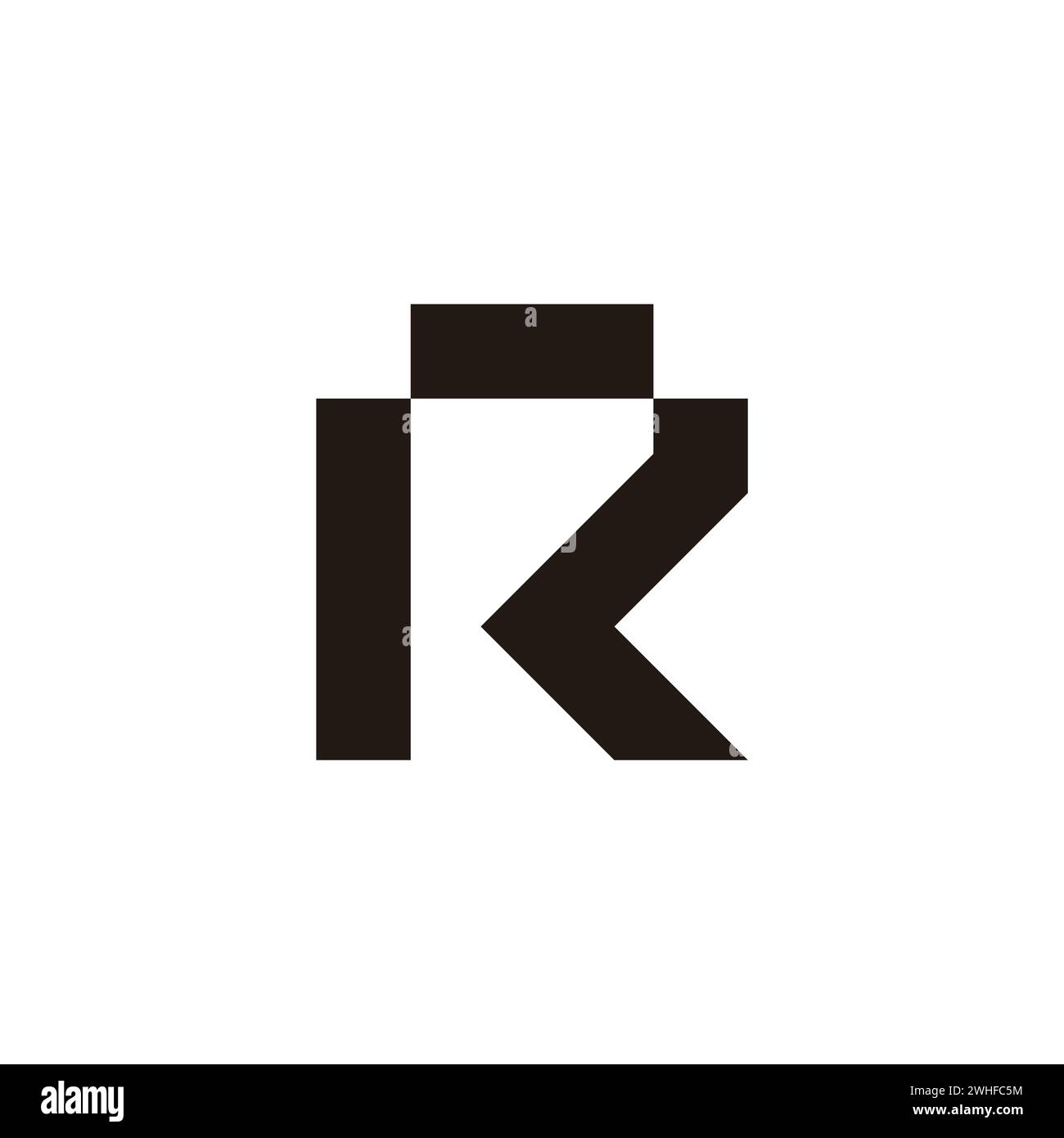 letter kr simple linked line simple geometric vector Stock Vector Image ...