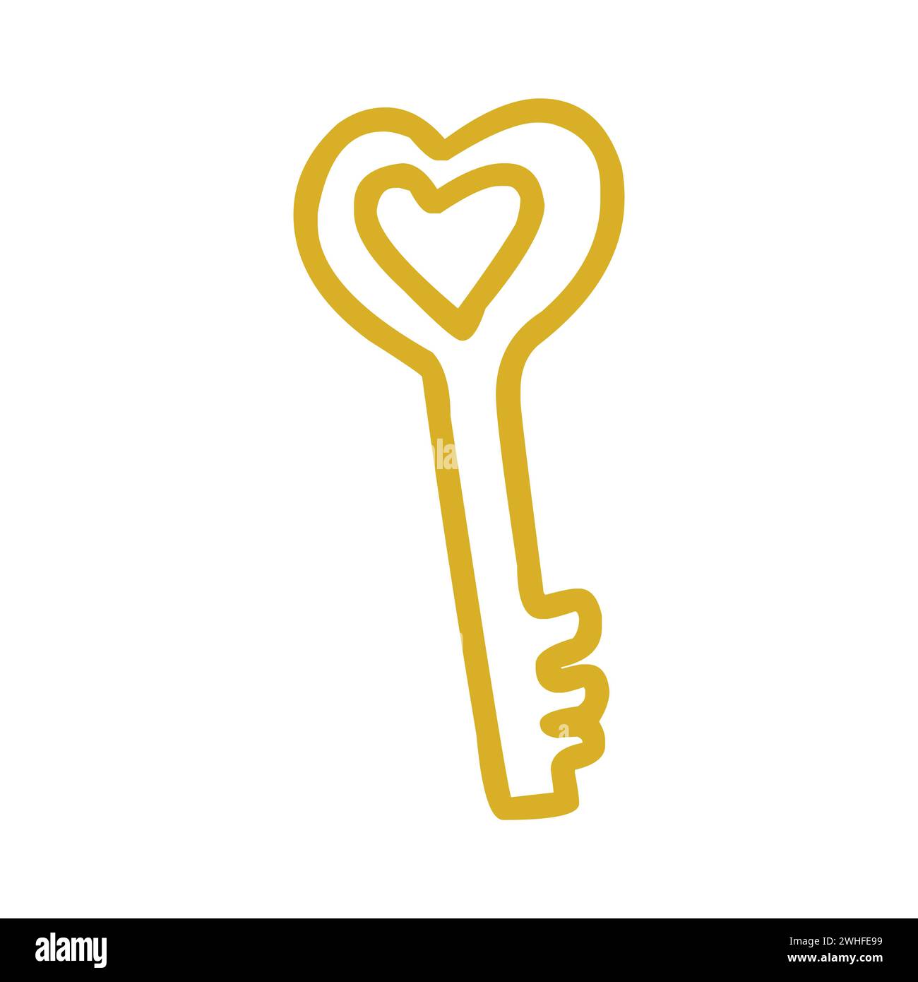 Golden Doodle Key Icon Stock Vector