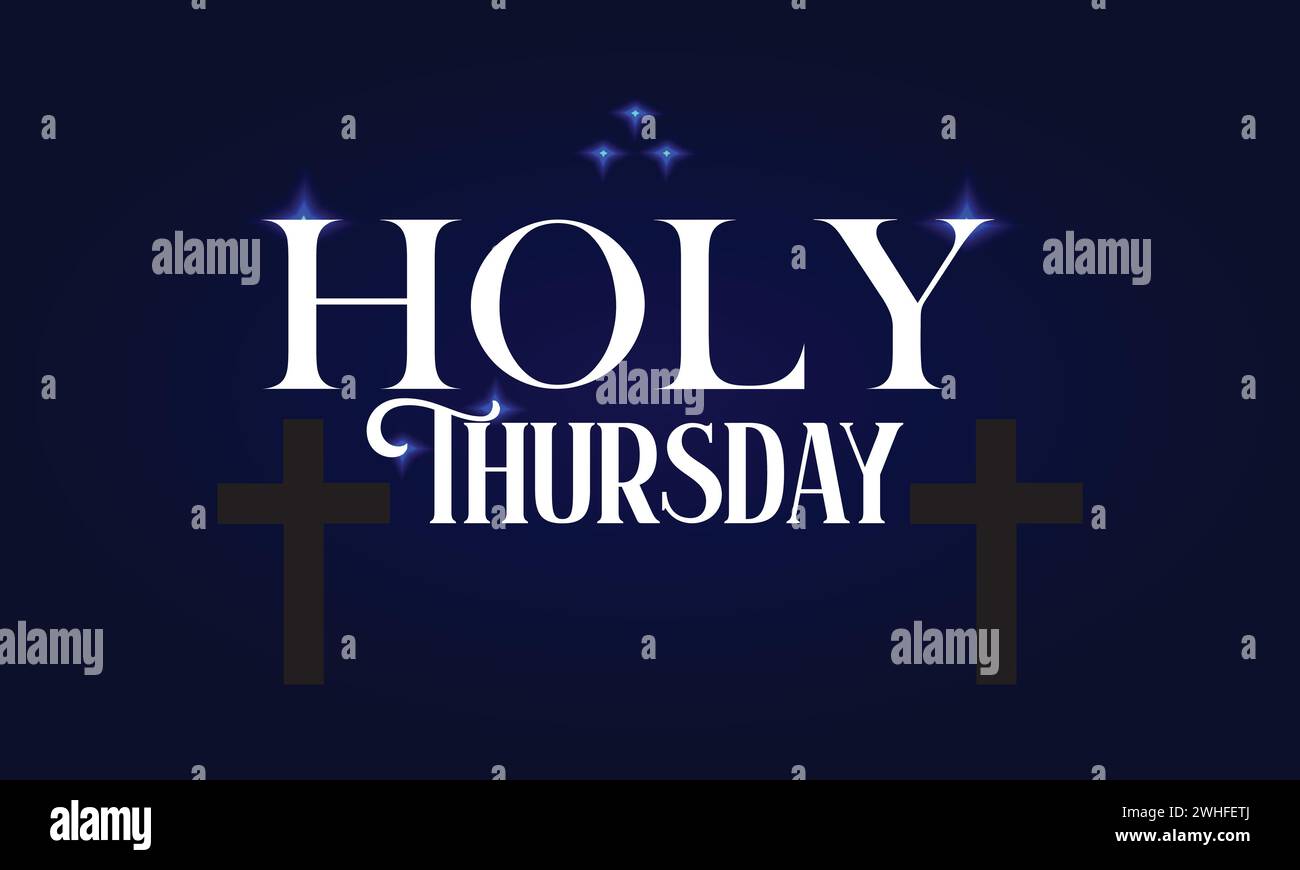 Holy Thursday Stylish Text Design Stock Vector