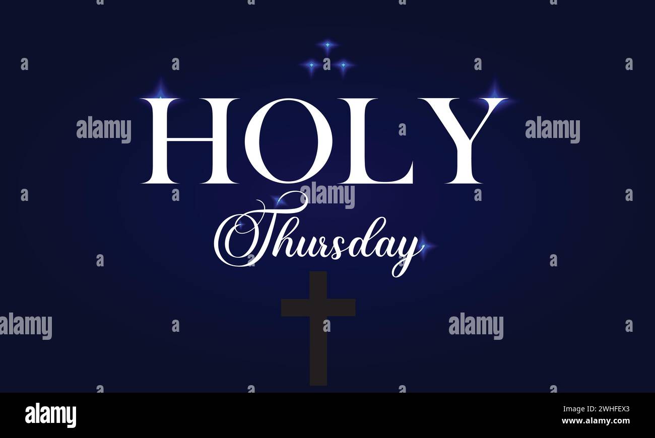 Holy Thursday Stylish Text Design Stock Vector
