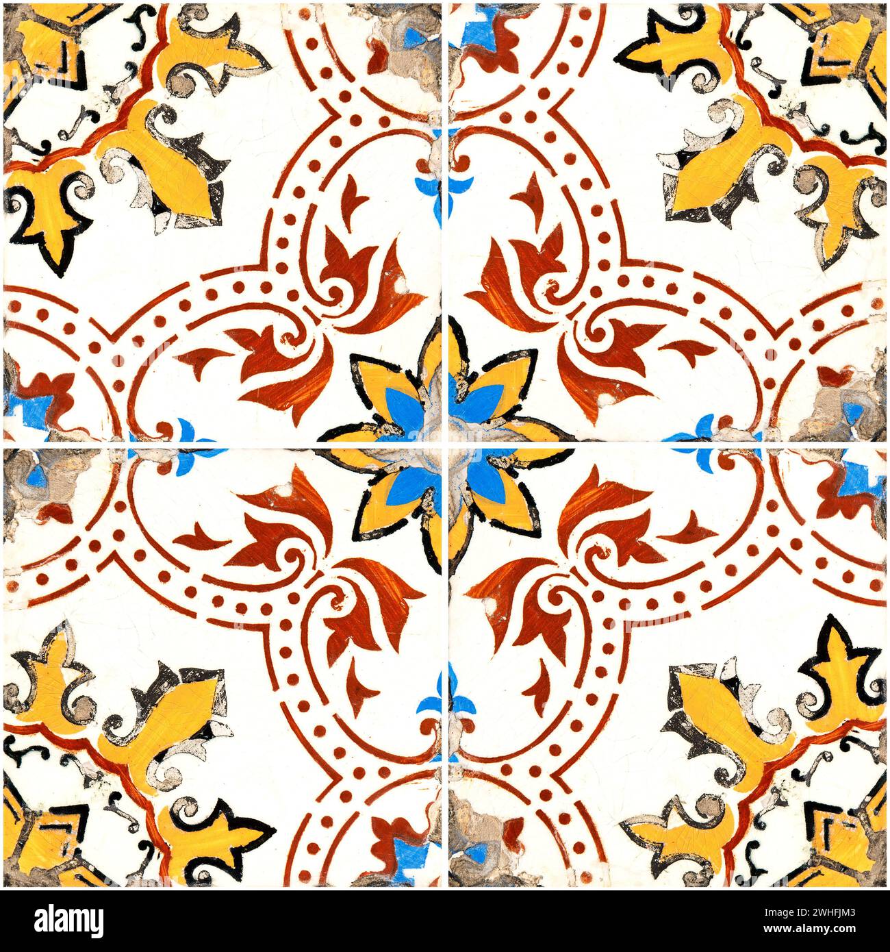 Traditional Portuguese glazed tiles Stock Photo - Alamy