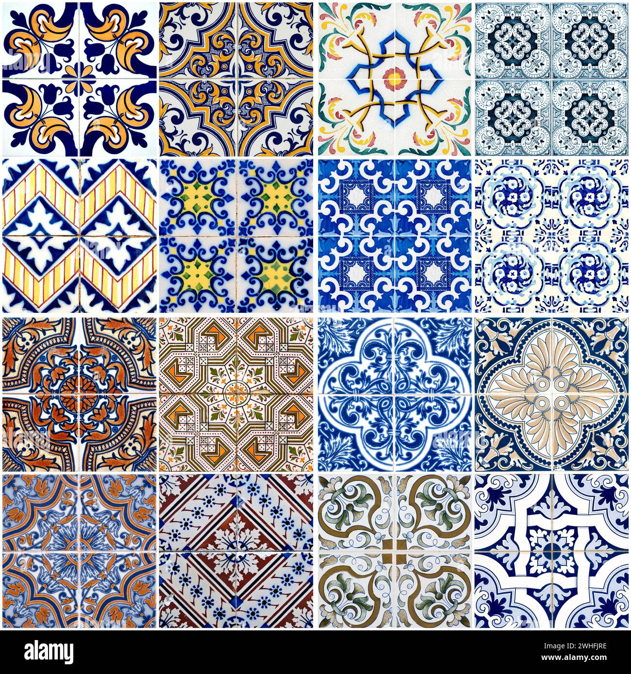 Vintage Ceramic Tiles Stock Photo Alamy