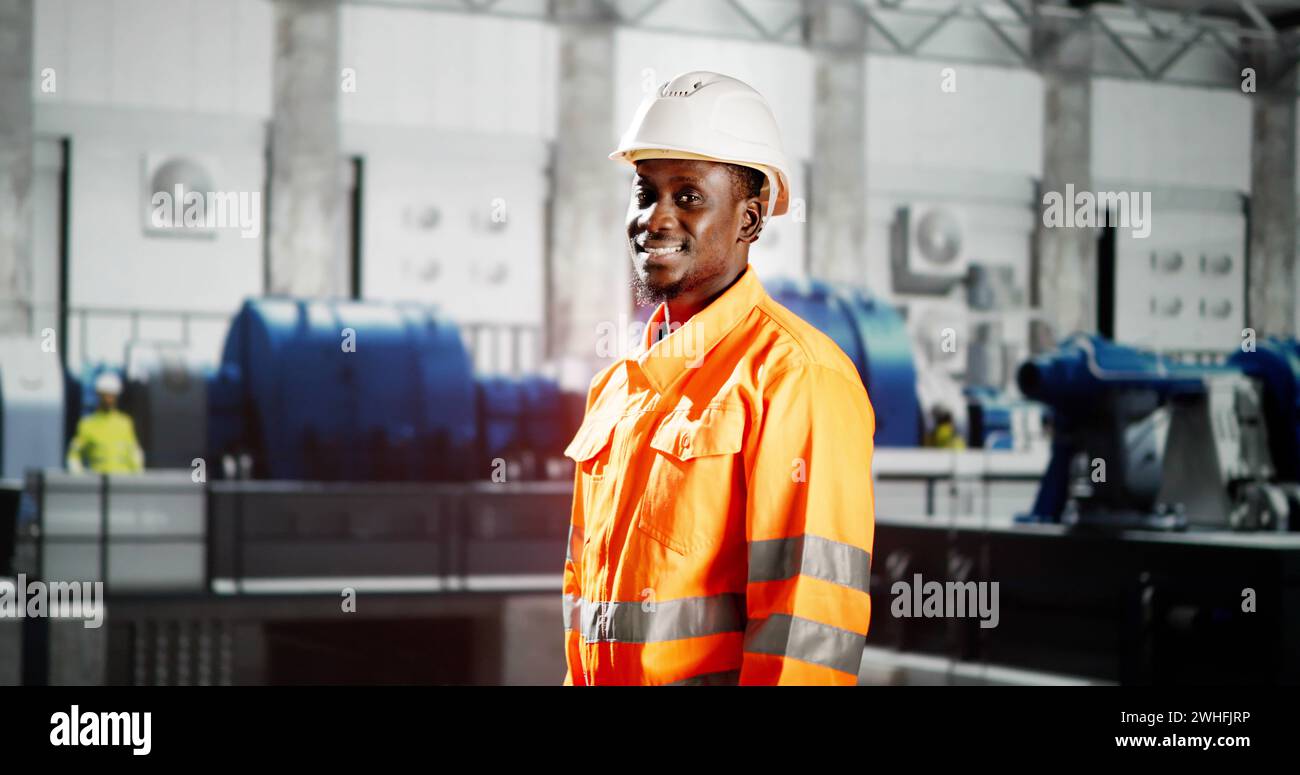 Power Plant Engineer Worker. Industrial Maintenance And Service Stock Photo