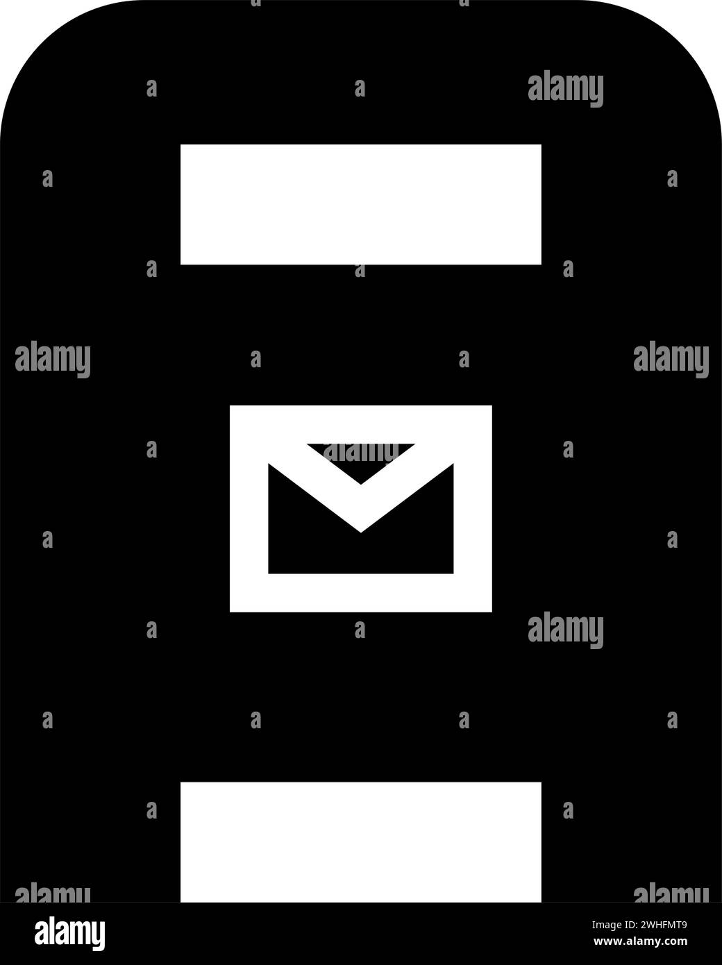 Post box mail postal letterbox mailbox icon black color vector