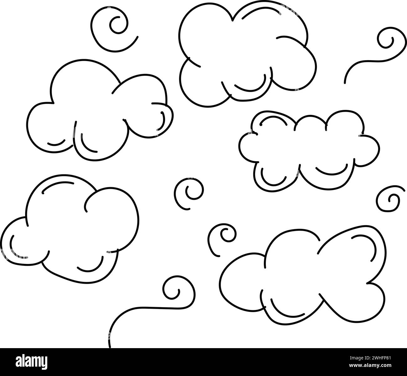 cloud hand drawn icon on white background Stock Vector Image & Art - Alamy