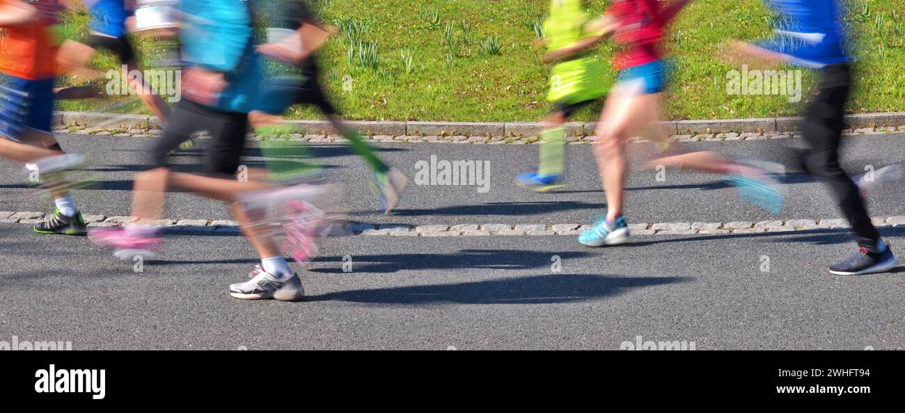 Running competition Stock Photo