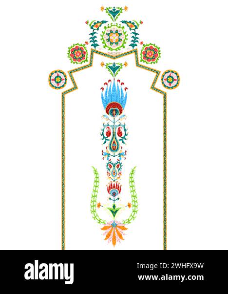 Textile digital beautiful motif design motif pattern abstract multi motif artwork colorful for women clothing, digital print motif Stock Vector