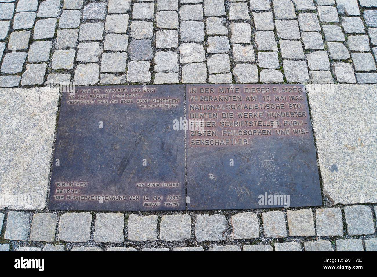 Monument to the book burning on May 10, 1933 on what is now Berlin's ...