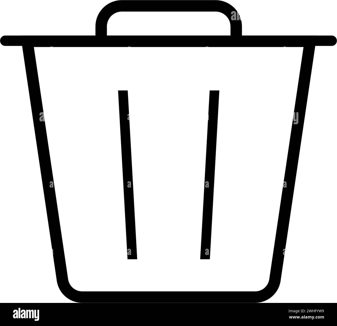 simple trash bin icon set Stock Vector Image & Art - Alamy