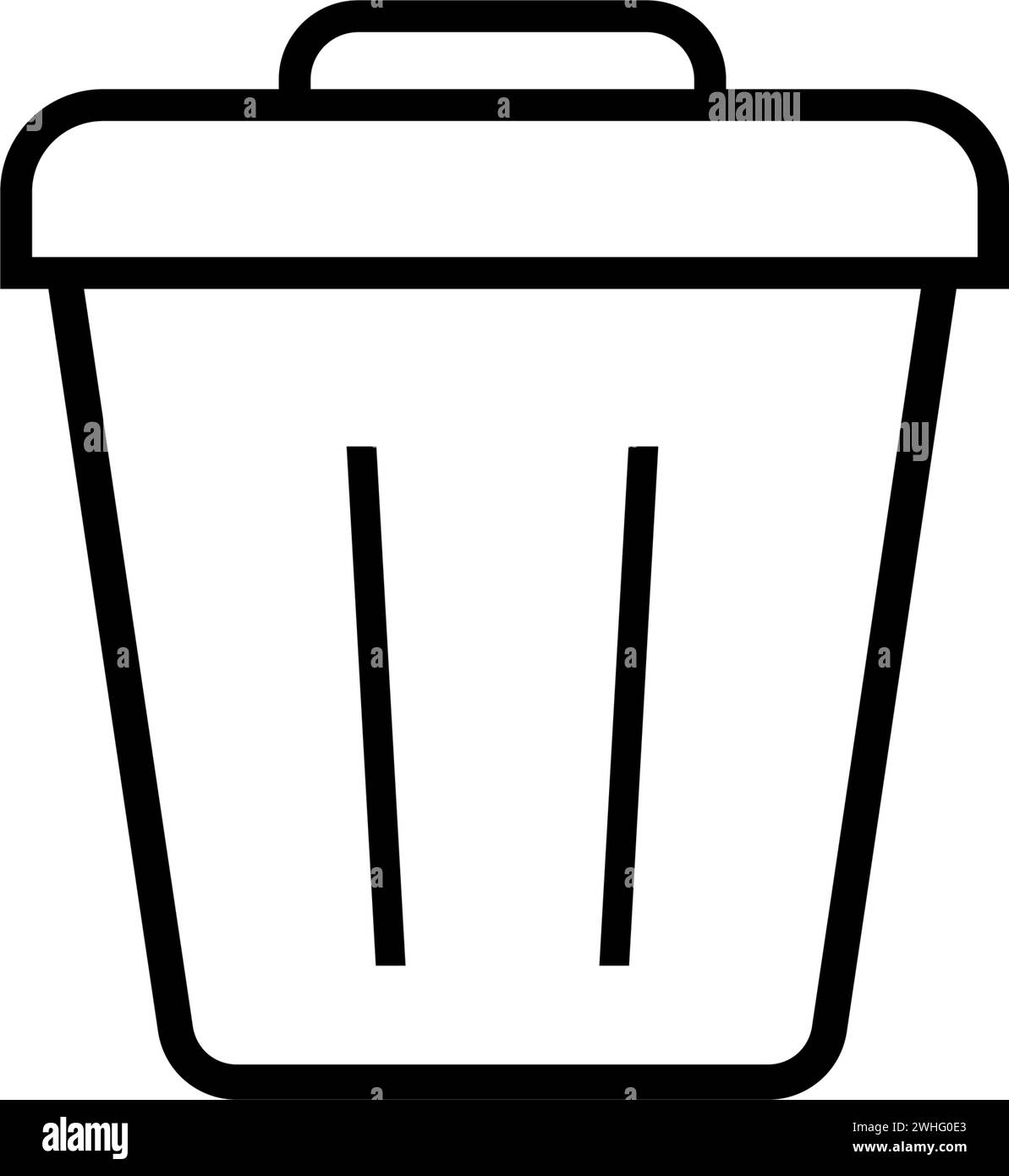 simple trash bin icon set Stock Vector Image & Art - Alamy