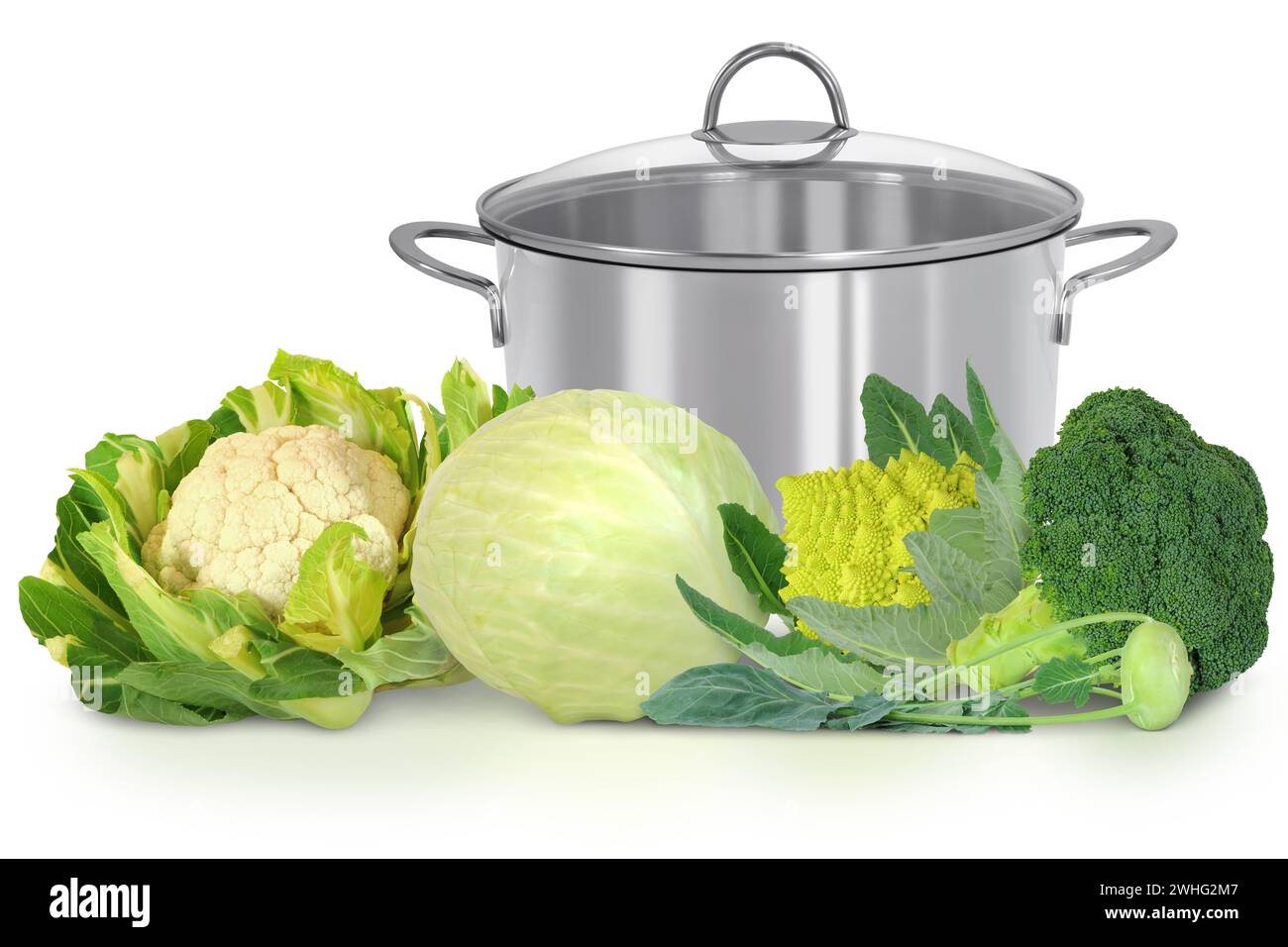 Pot with vegetables Stock Photo