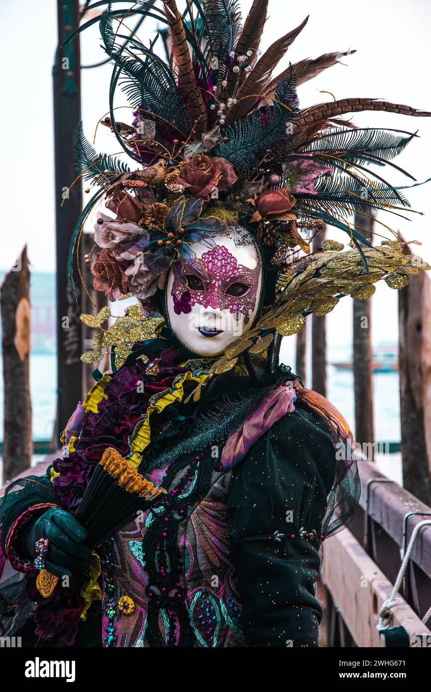 Masks at the Venice Carnival in St. Mark's Square Stock Photo - Alamy