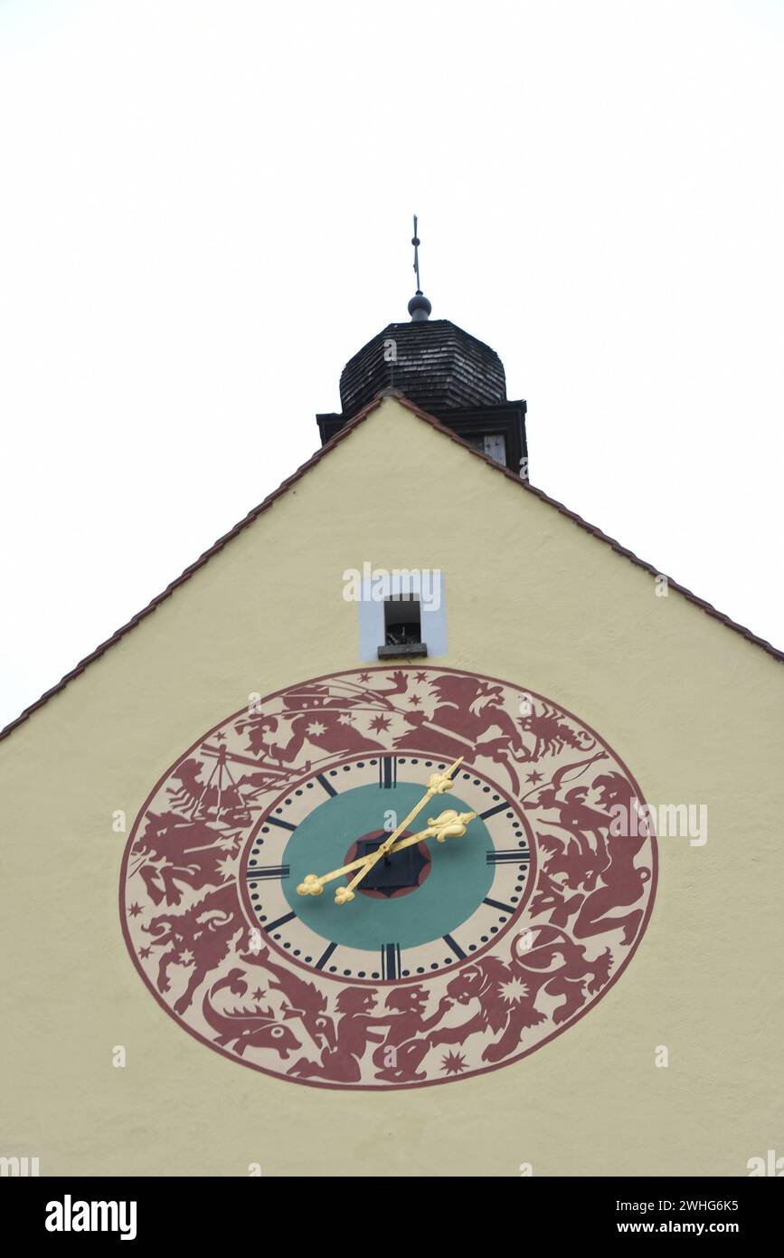 Rathaus Uhr Cham/0pf 06.02.2024 Cham/Opf *** Town Hall Clock Cham 0pf ...